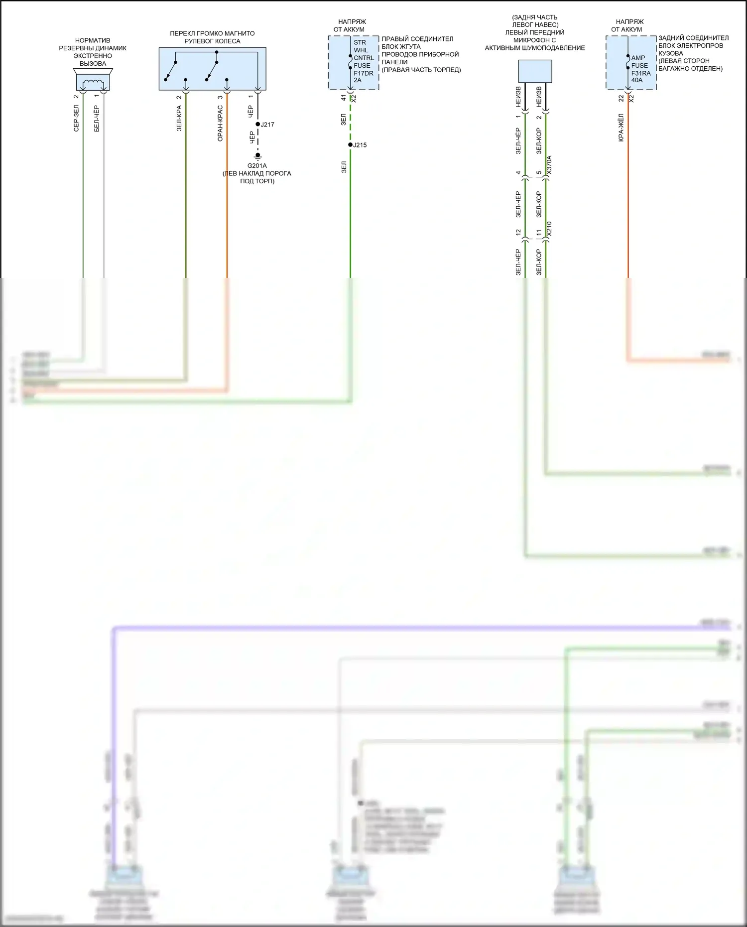Магнитола — Электросхема магнитолы, аудио премиум-класса среднего/высокого уровня с усилителем объемного звучания — Электросхема магнитолы, аудио премиум-класса среднего/высокого уровня с усилителем объемного звучания (3 из 4). Chevrolet Tahoe V (2021-2024)