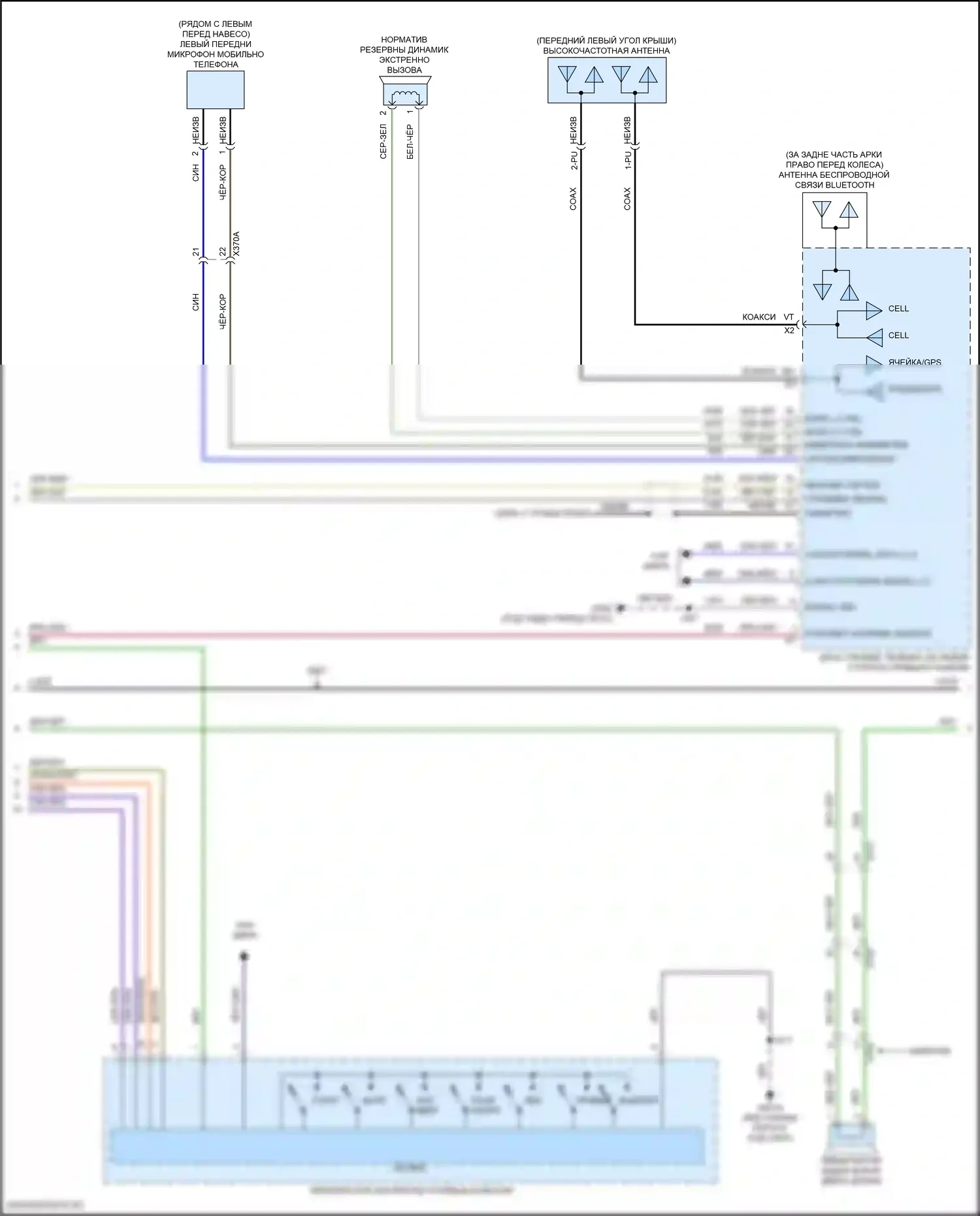Магнитола — Электросхема магнитолы, средний/высокий уровень стандартного аудио — Электросхема магнитолы, средний/высокий уровень стандартного аудио (2 из 3). Chevrolet Tahoe V (2021-2024)