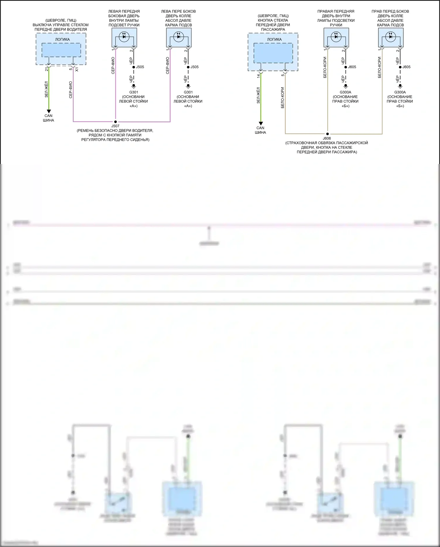 Освещение салона — Электросхема освещения салона — Электросхема освещения салона (4 из 9). Chevrolet Tahoe V (2021-2024)