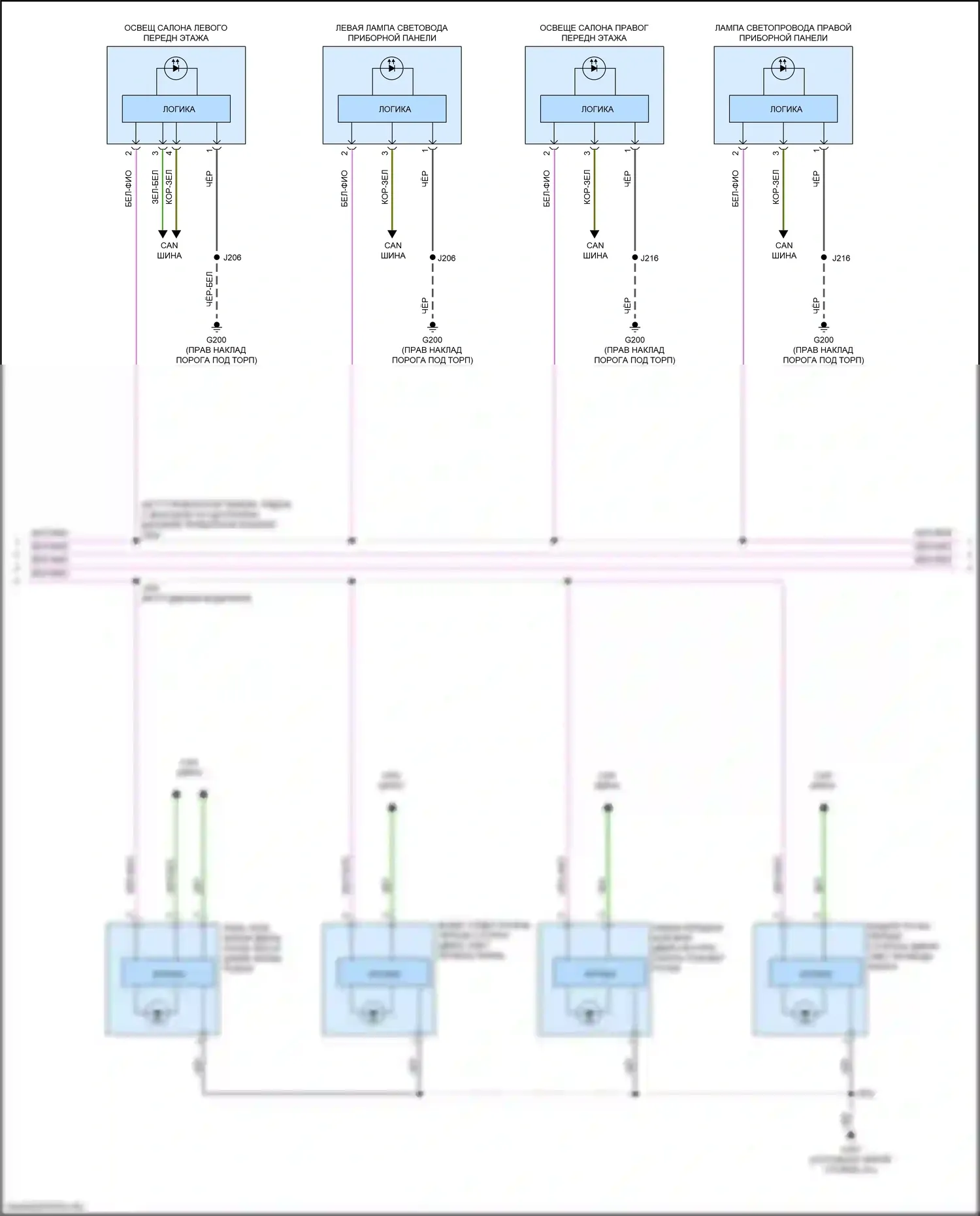 Освещение салона — Электросхема освещения салона — Электросхема освещения салона (6 из 9). Chevrolet Tahoe V (2021-2024)