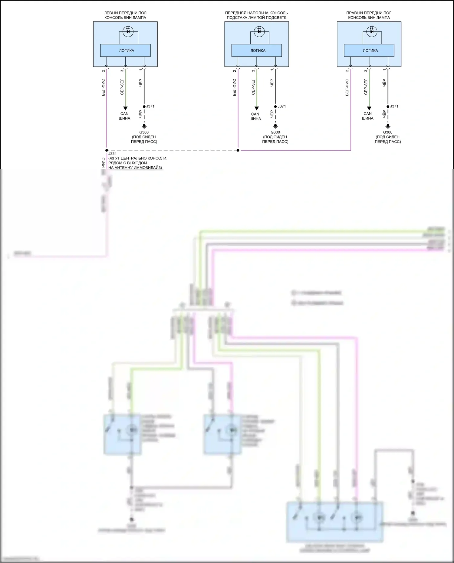 Освещение салона — Электросхема освещения салона — Электросхема освещения салона (8 из 9). Chevrolet Tahoe V (2021-2024)