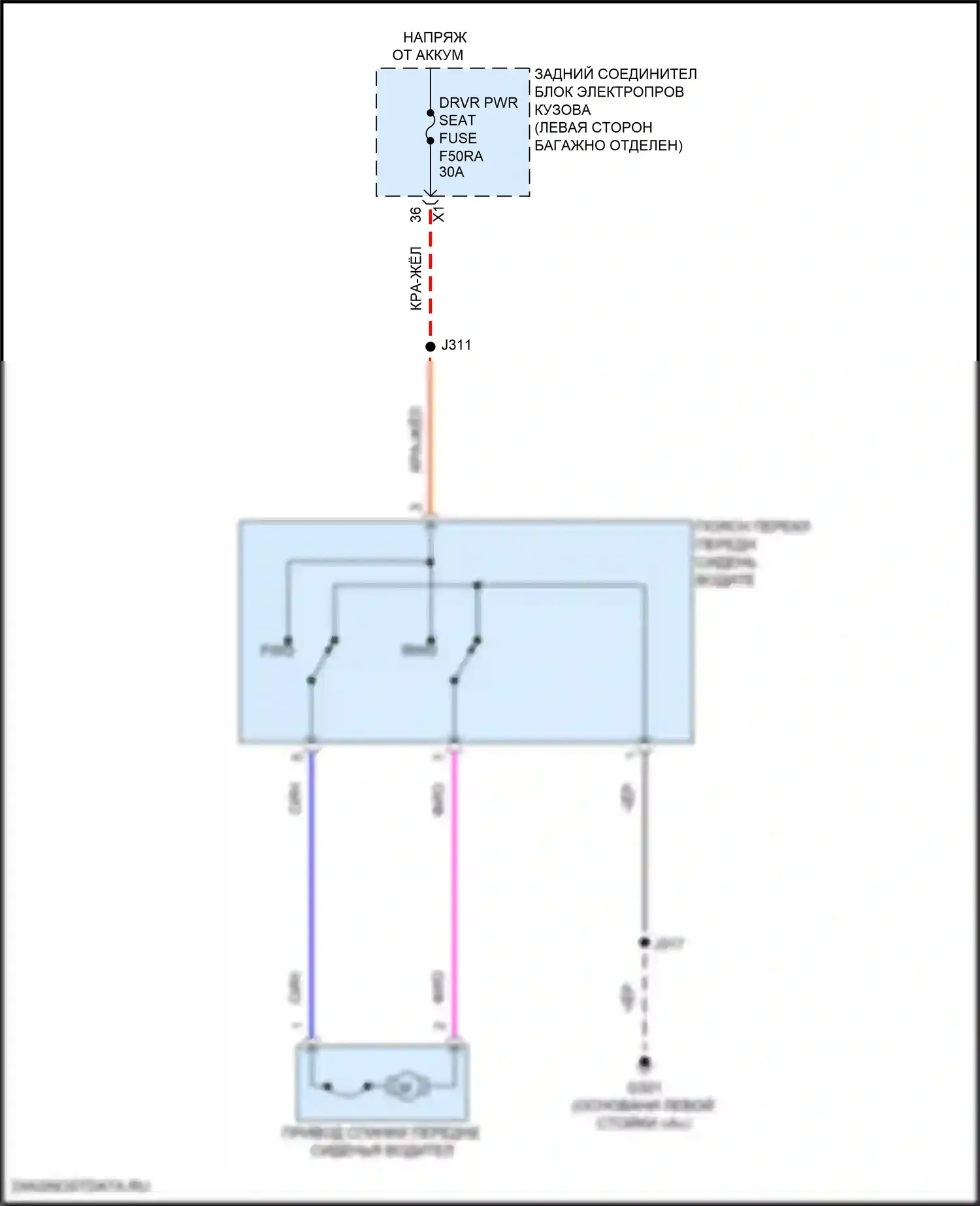 Сиденья — Поясничная электросхема водителя — Поясничная электросхема водителя. Chevrolet Tahoe V (2021-2024)