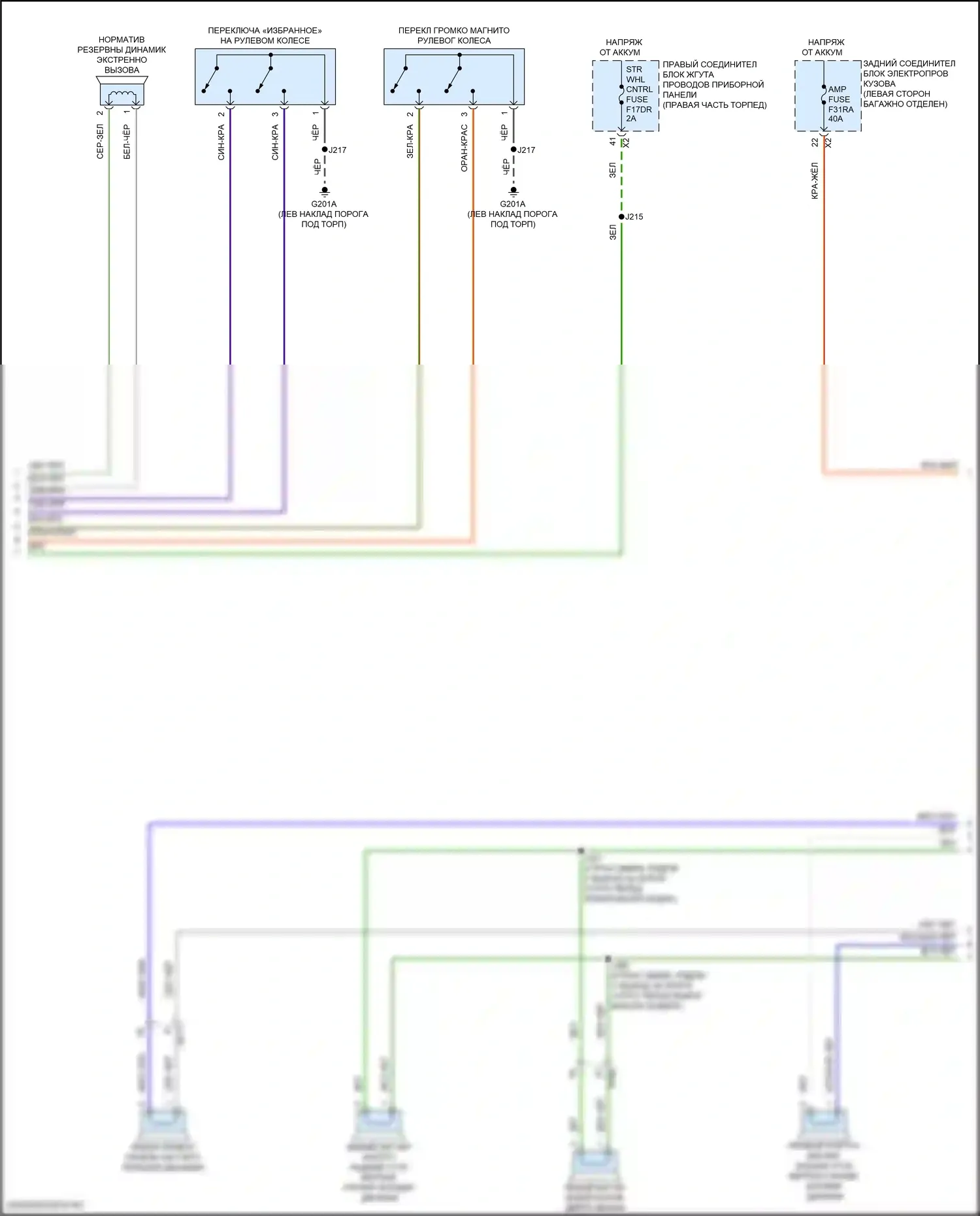 Системы помощи водителю — Электросхема навигации, аудио премиум-класса среднего/высокого уровня без объемного усилителя — Электросхема навигации, аудио премиум-класса среднего/высокого уровня без объемного усилителя (3 из 4). Chevrolet Tahoe V (2021-2024)