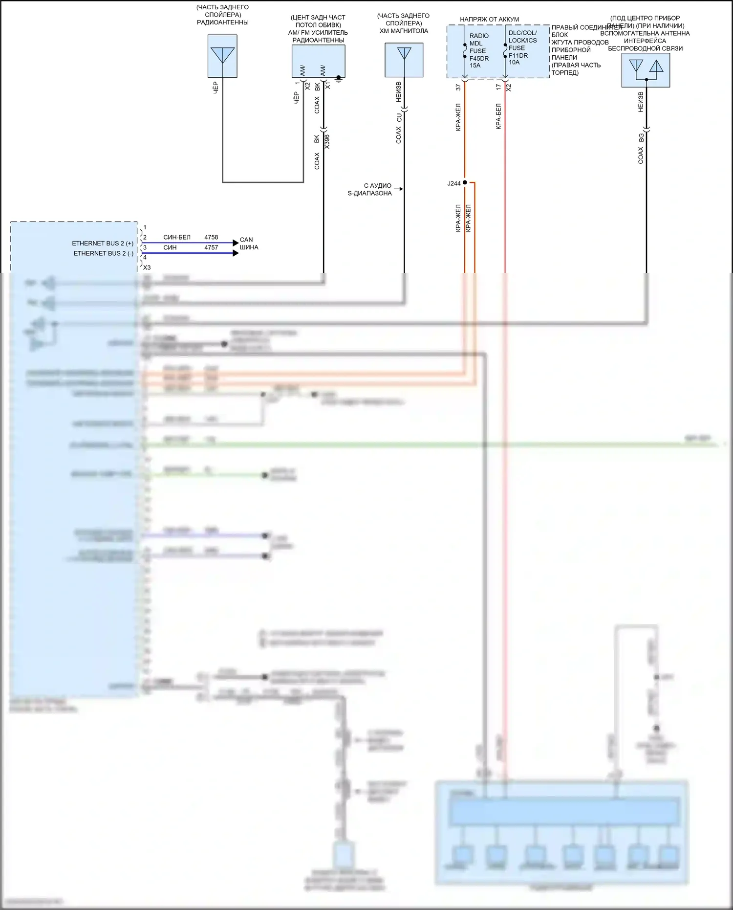 Системы помощи водителю — Электросхема навигации, низкий уровень — Электросхема навигации, низкий уровень (1 из 3). Chevrolet Tahoe V (2021-2024)