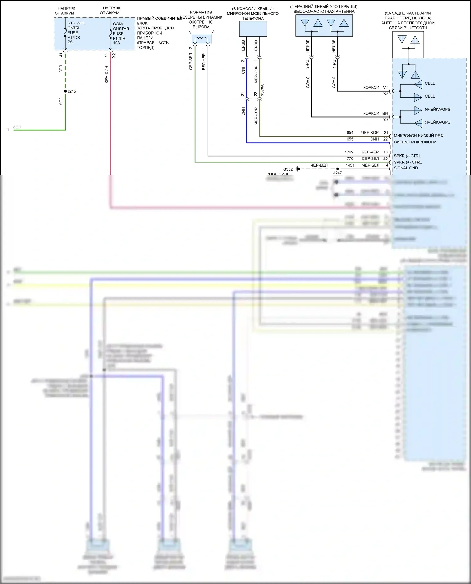 Системы помощи водителю — Электросхема навигации, низкий уровень — Электросхема навигации, низкий уровень (3 из 3). Chevrolet Tahoe V (2021-2024)