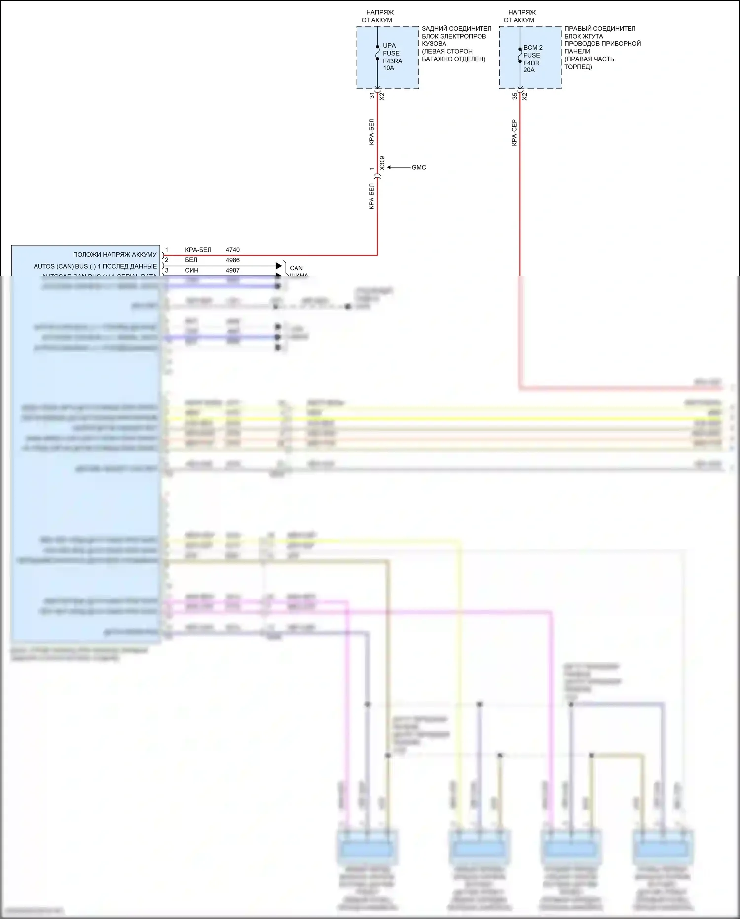 Системы помощи водителю — Электросхема парктроника — Электросхема парктроника (1 из 2). Chevrolet Tahoe V (2021-2024)
