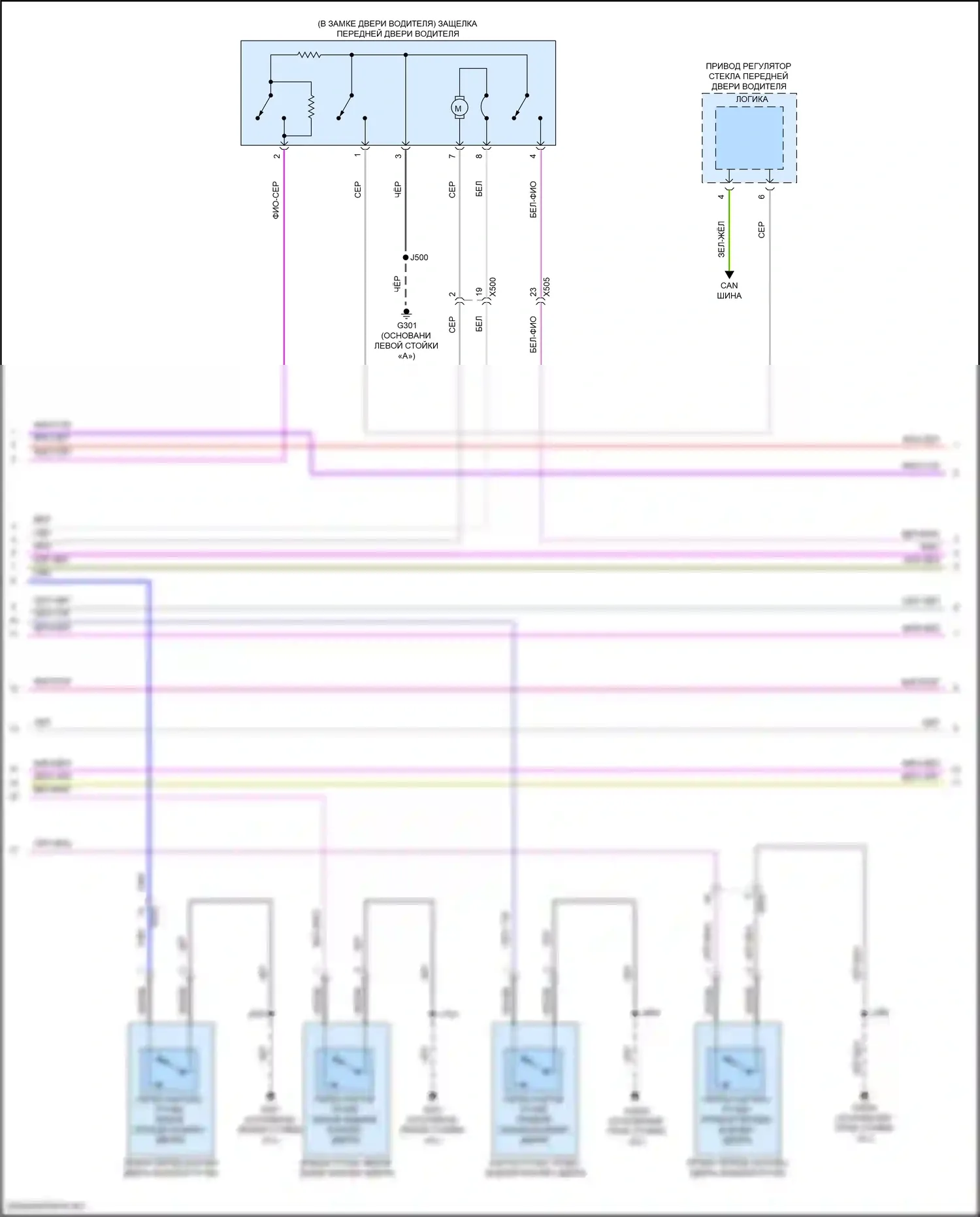 Центральный замок — Электросхема центрального замка — Электросхема центрального замка (3 из 7). Chevrolet Tahoe V (2021-2024)