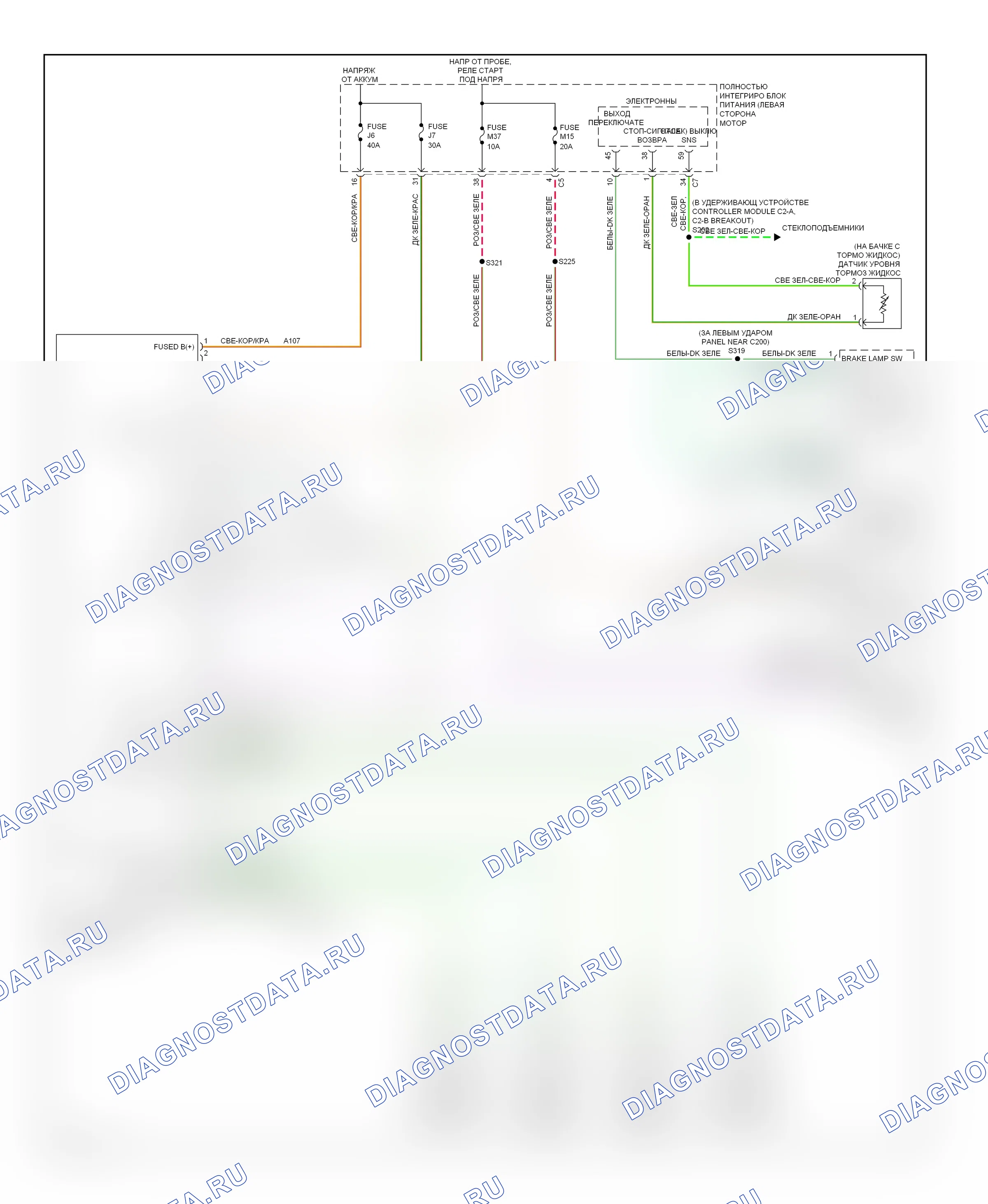 Система ABS — Система ABS электросхема — Система ABS электросхема. Chrysler Town & Country V (2007-2010)