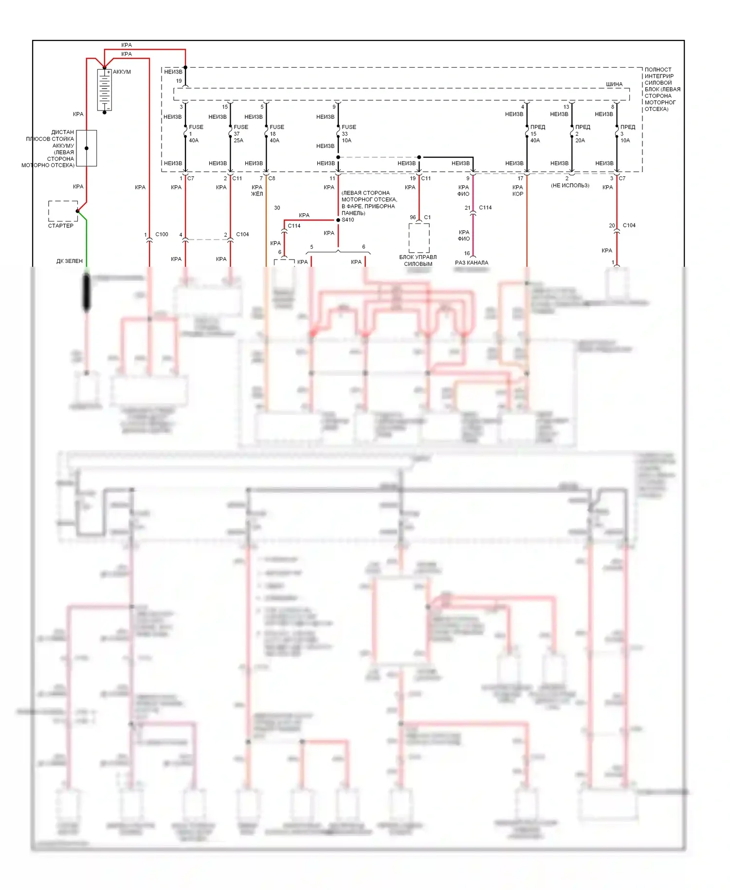 Блок предохранителей и реле — Электросхема блока предохранителей реле — Электросхема блока предохранителей реле (1 из 3). Dodge Avenger II рестайлинг (2011-2014)