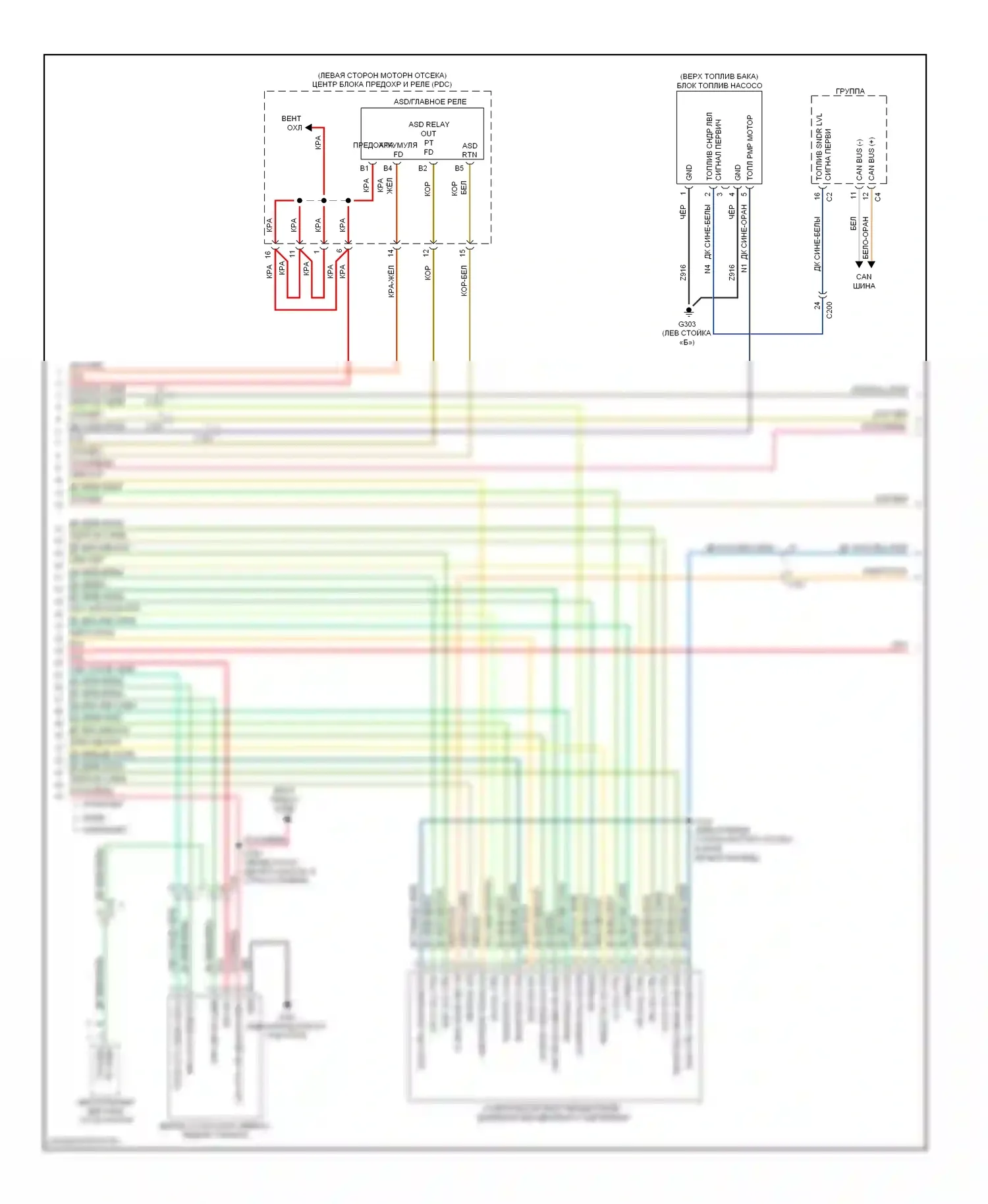 Двигатель — Электросхема двигателя 2.4л, 6-ступенчатая автоматическая коробка передач — Электросхема двигателя 2.4л, 6-ступенчатая автоматическая коробка передач (3 из 6). Dodge Avenger II рестайлинг (2011-2014)
