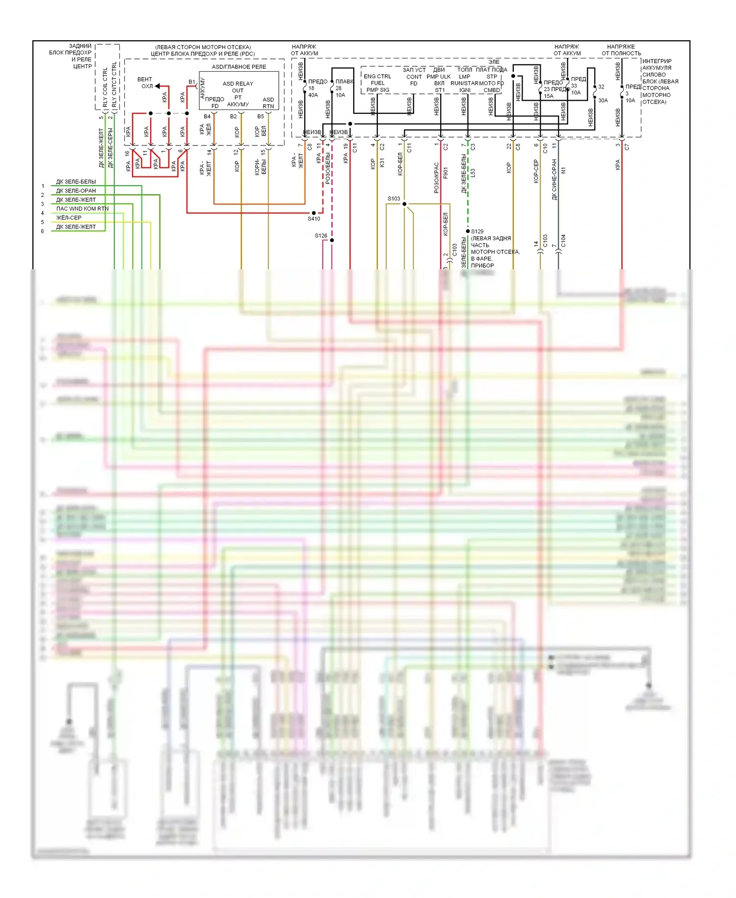 Двигатель — Электросхема двигателя 3.6л — Электросхема двигателя 3.6л (2 из 6). Dodge Avenger II рестайлинг (2011-2014)