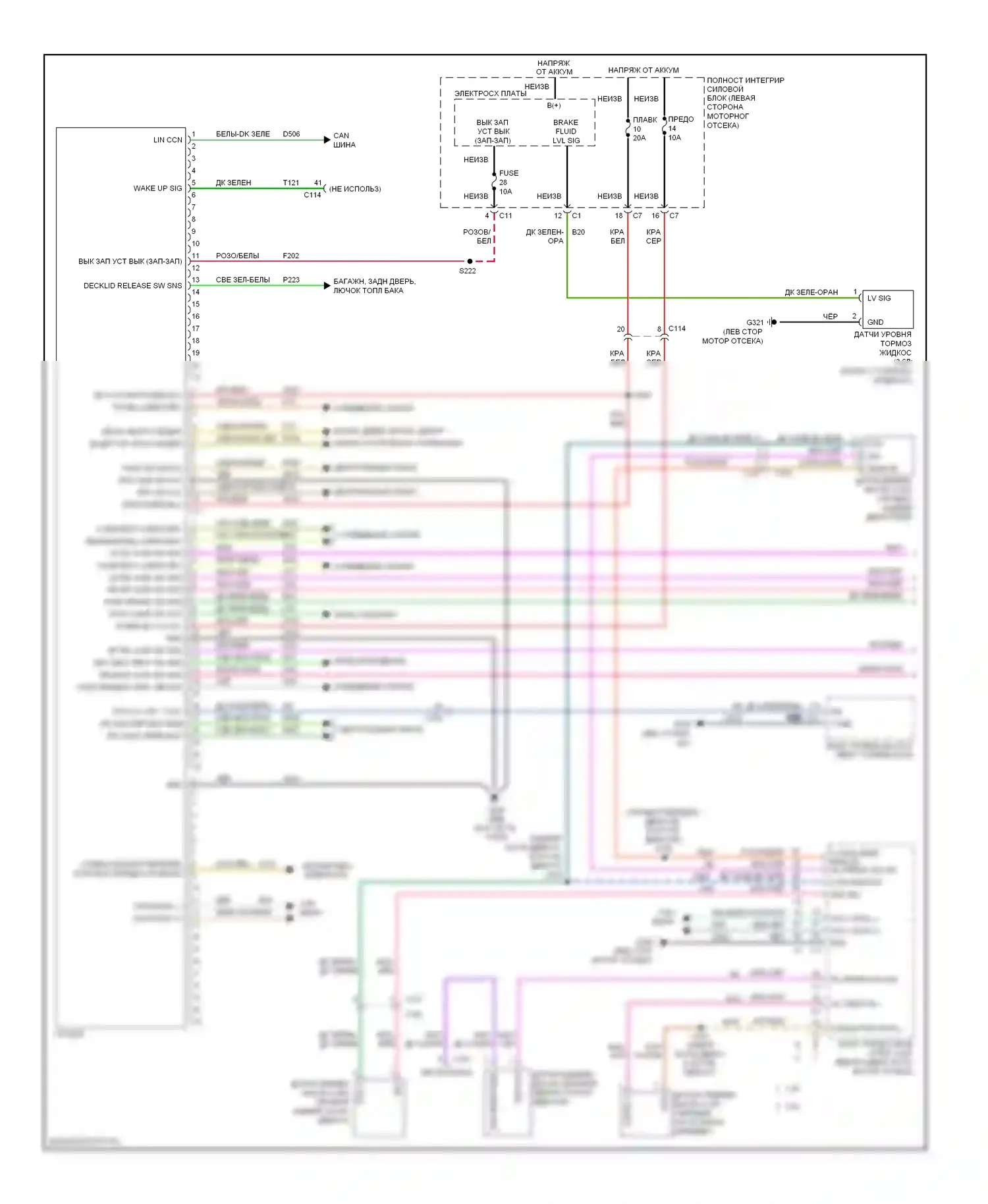 Приборная панель — Электросхема приборной панели — Электросхема приборной панели (1 из 2). Dodge Avenger II рестайлинг (2011-2014)