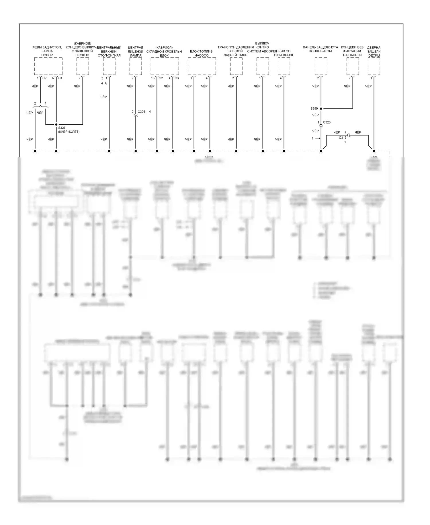 Точки подключения масс — Электросхема точек подключения масс — Электросхема точек подключения масс (2 из 3). Dodge Avenger II рестайлинг (2011-2014)