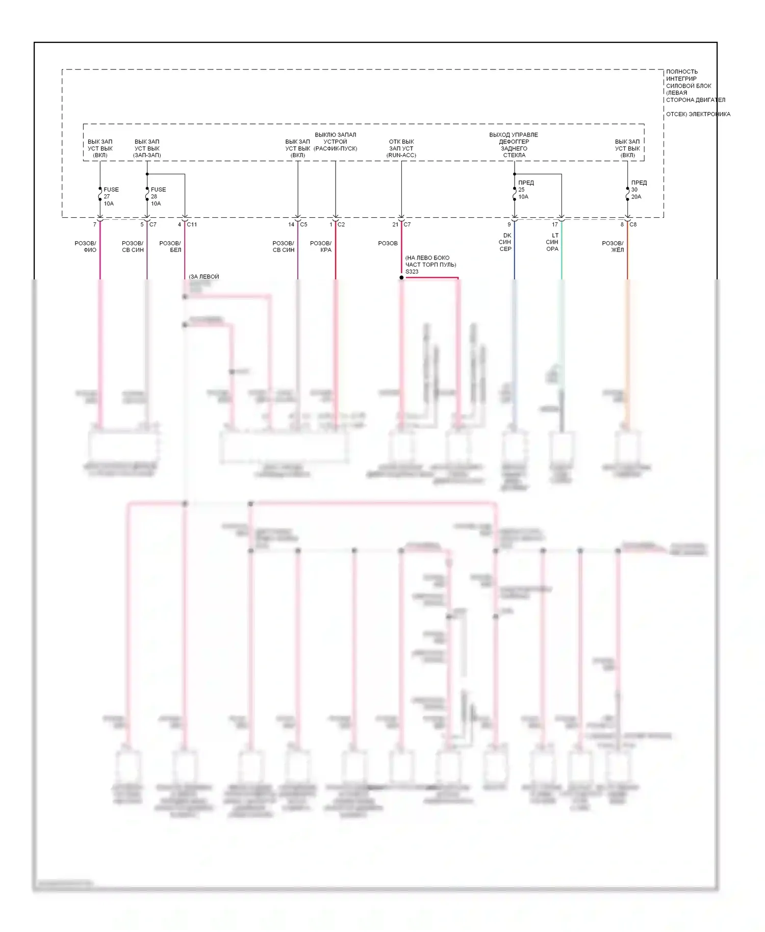 Блок предохранителей и реле — Электросхема блока предохранителей реле — Электросхема блока предохранителей реле (3 из 3). Dodge Avenger II (2007-2010)