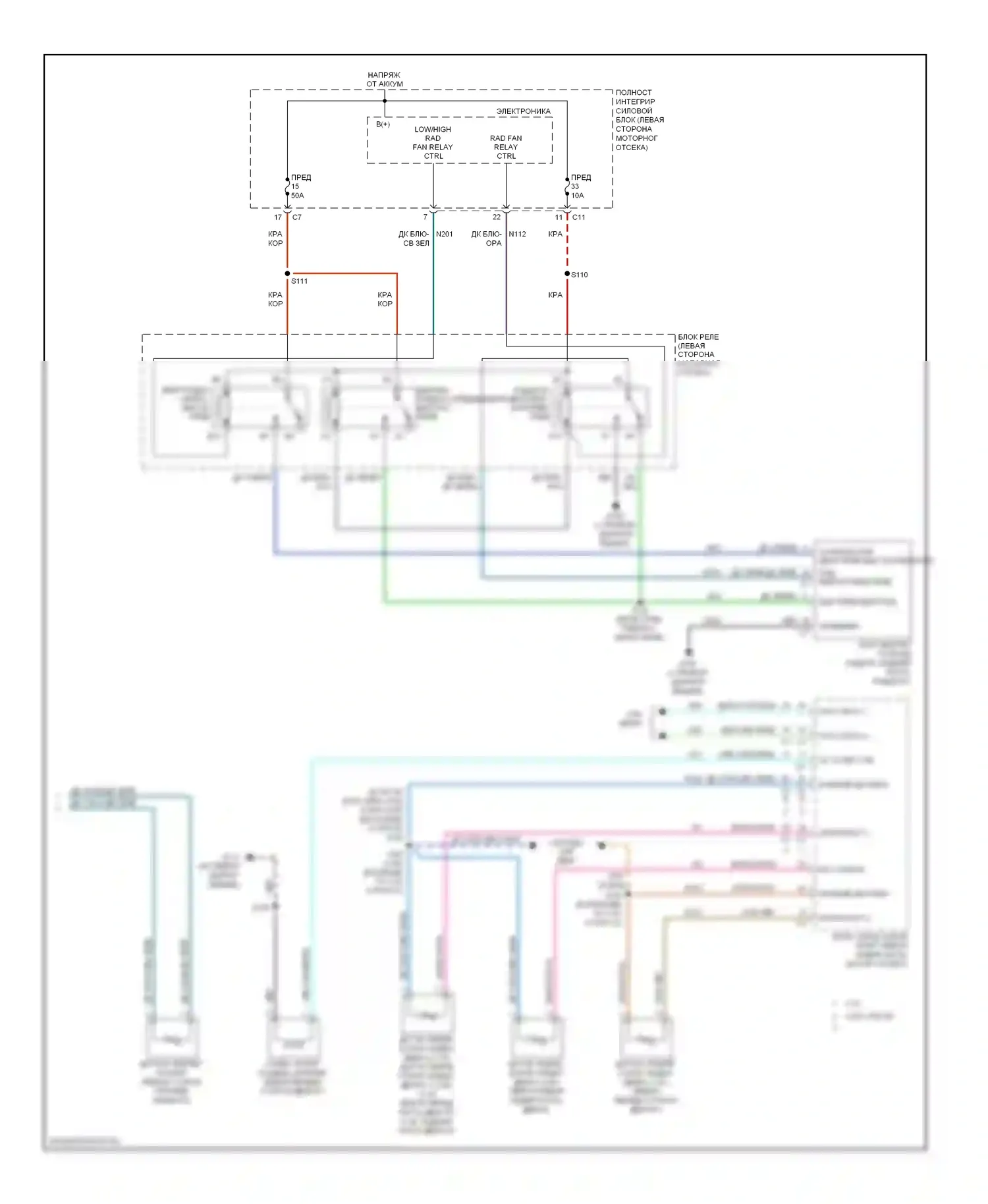 Кондиционирование воздуха — Электросхема ручного кондиционера — Электросхема ручного кондиционера (2 из 2). Dodge Avenger II (2007-2010)