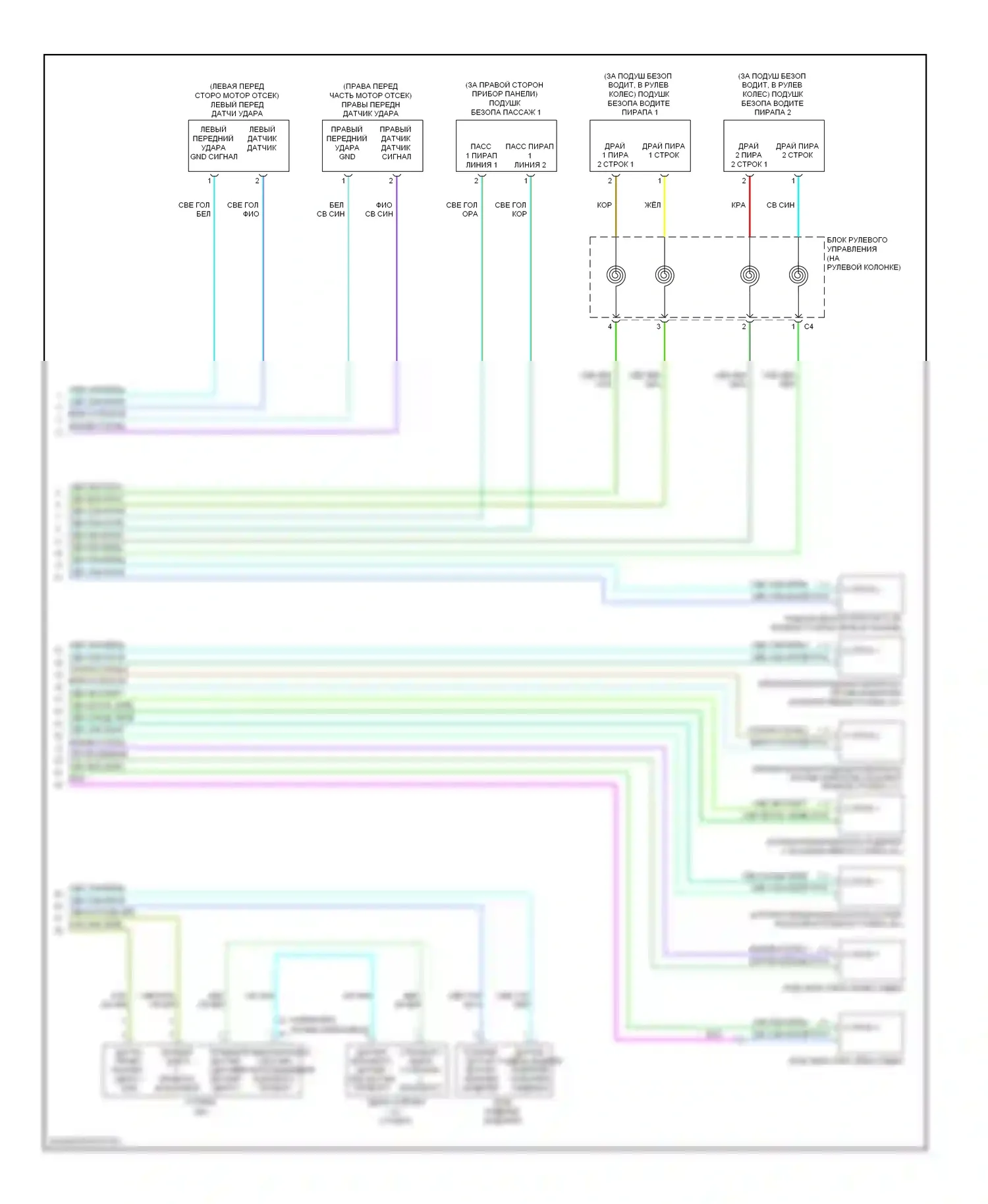Подушки безопасности — Электросхема подушек безопасности — Электросхема подушек безопасности (2 из 2). Dodge Avenger II (2007-2010)