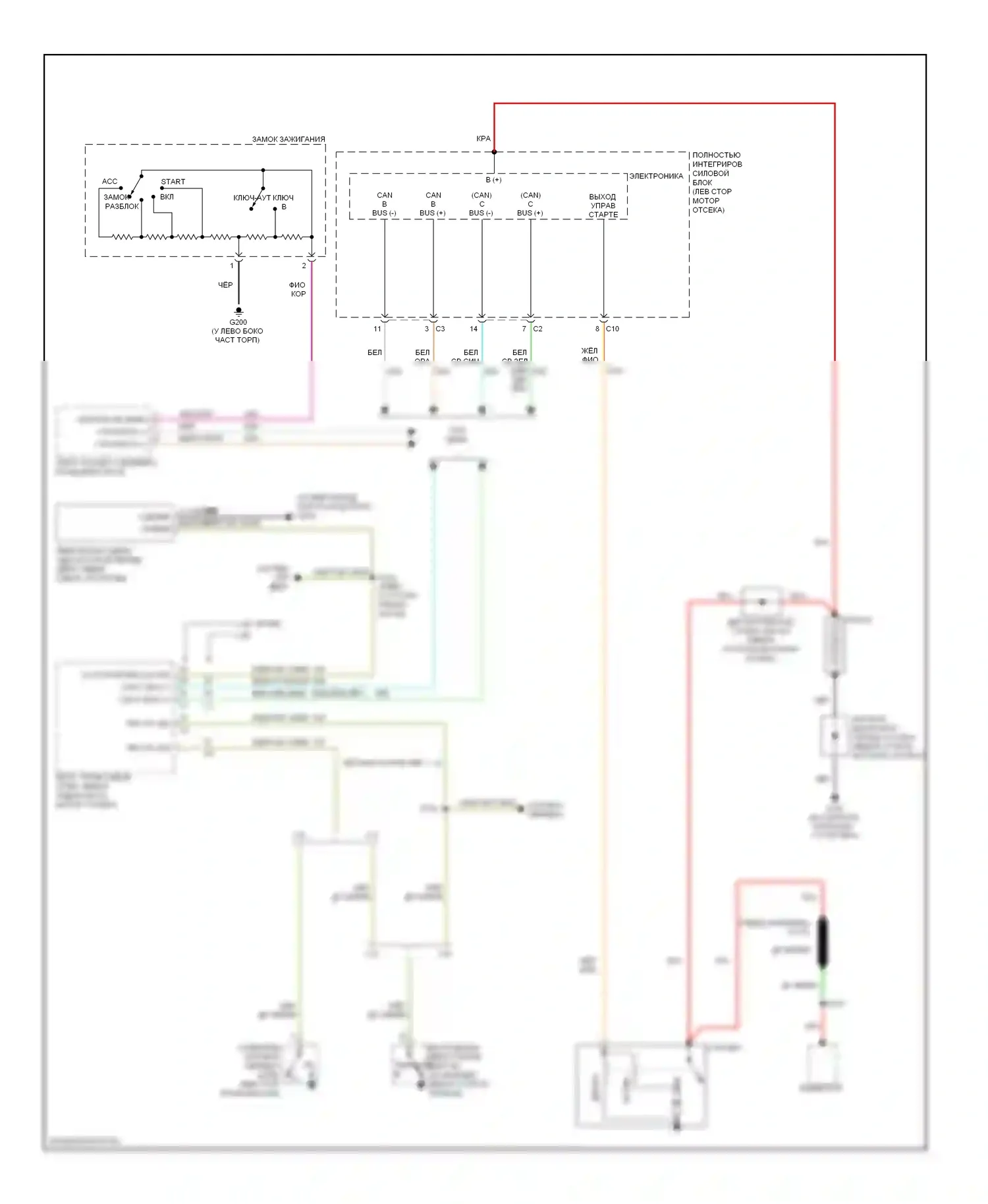 Стартер/генератор — Электросхема стартера — Электросхема стартера. Dodge Avenger II (2007-2010)
