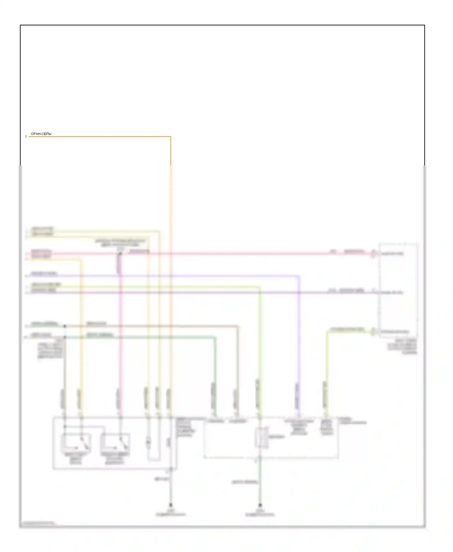Багажник, задняя дверь, лючок топливного бака — Электросхема дверей силового багажника — Электросхема дверей силового багажника (2 из 2). Dodge Caravan IV (2000-2007)