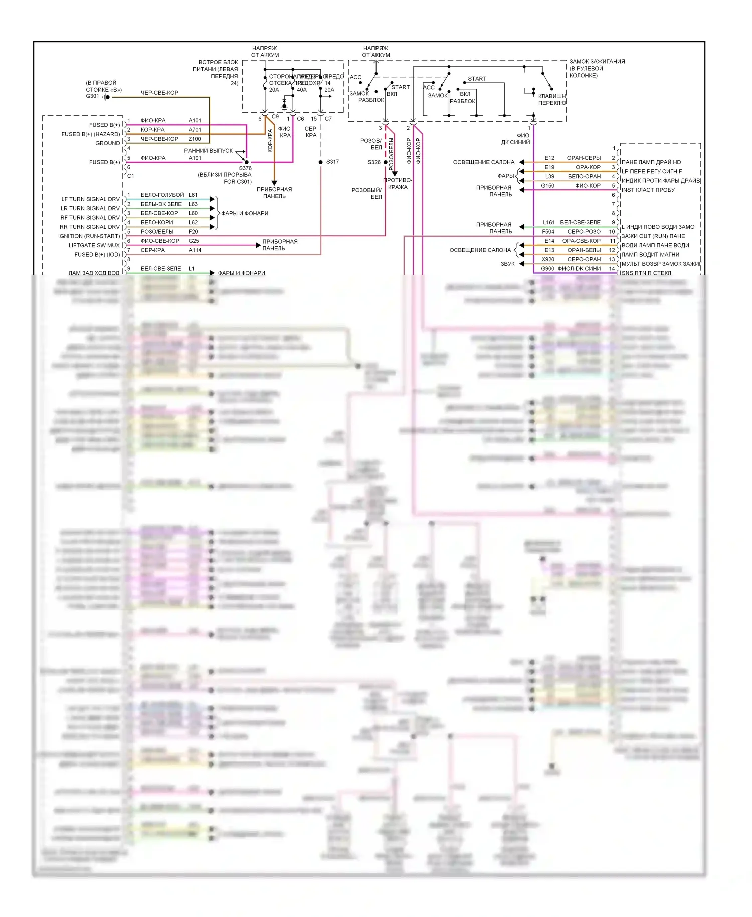 Блоки управления кузовом — Электросхема блока компьютера тела — Электросхема блока компьютера тела. Dodge Caravan IV (2000-2007)