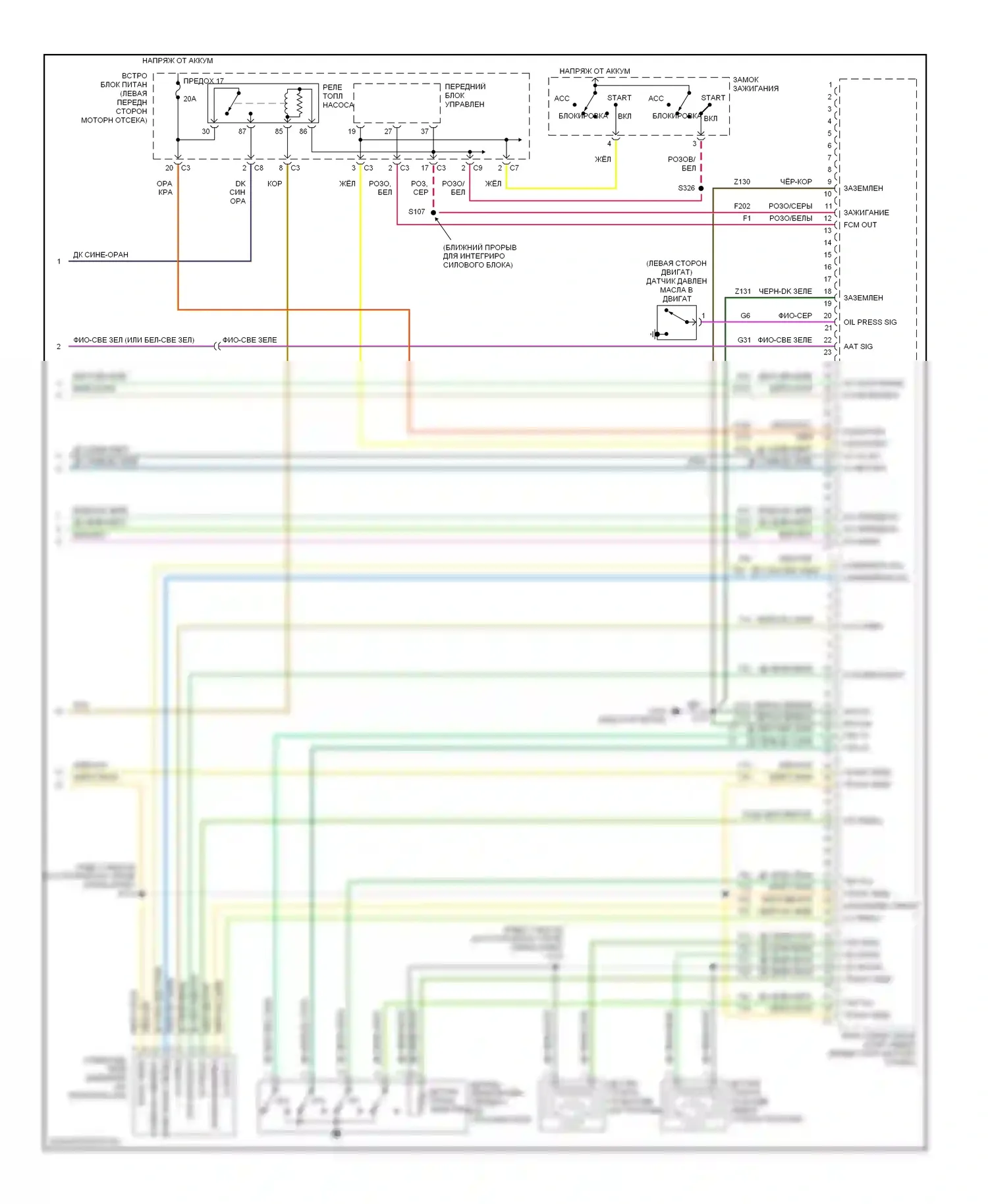 Двигатель — Электросхема двигателя 2.4л — Электросхема двигателя 2.4л (3 из 3). Dodge Caravan IV (2000-2007)