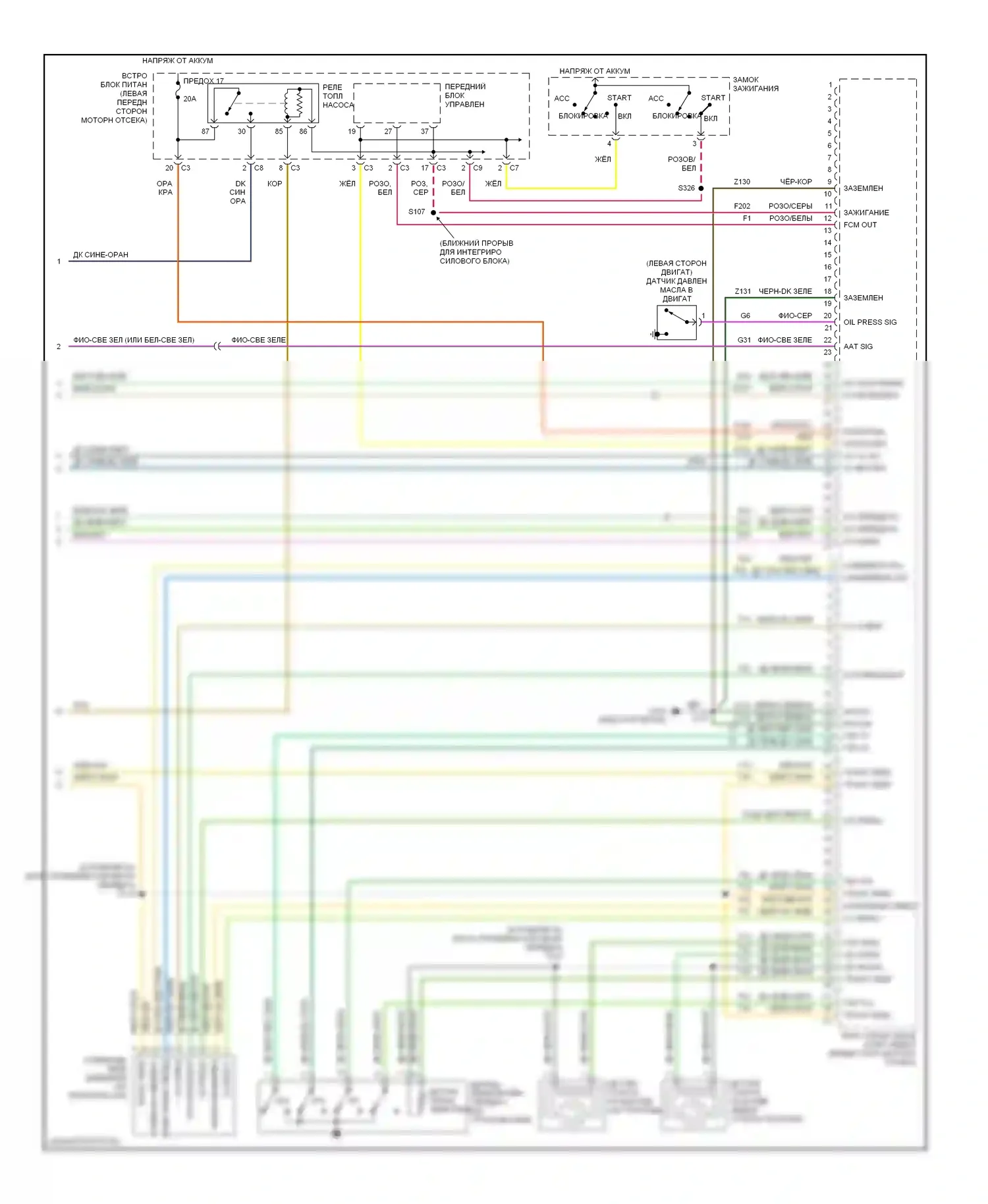 Двигатель — Электросхема двигателя 3.3l — Электросхема двигателя 3.3l (3 из 3). Dodge Caravan IV (2000-2007)
