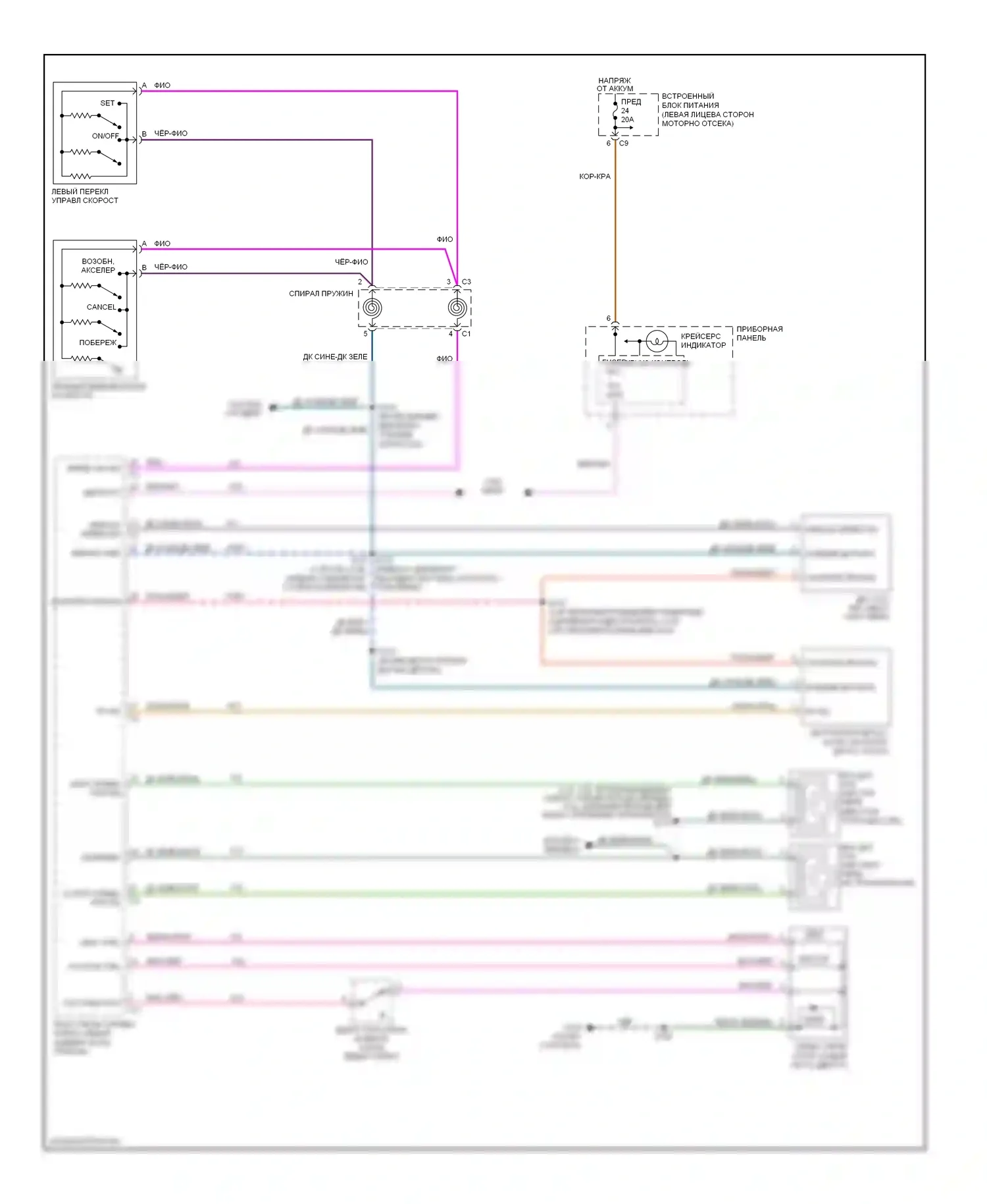 Круиз-контроль — Электросхема круиз-контроля — Электросхема круиз-контроля. Dodge Caravan IV (2000-2007)