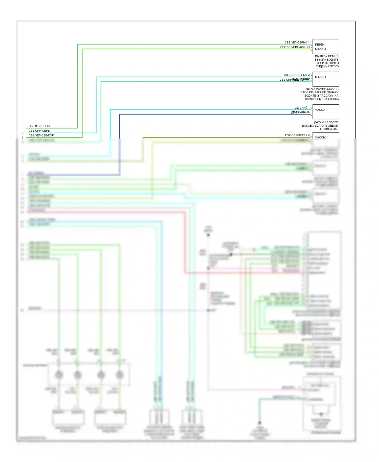 Подушки безопасности — Электросхема подушек безопасности — Электросхема подушек безопасности (2 из 2). Dodge Caravan IV (2000-2007)