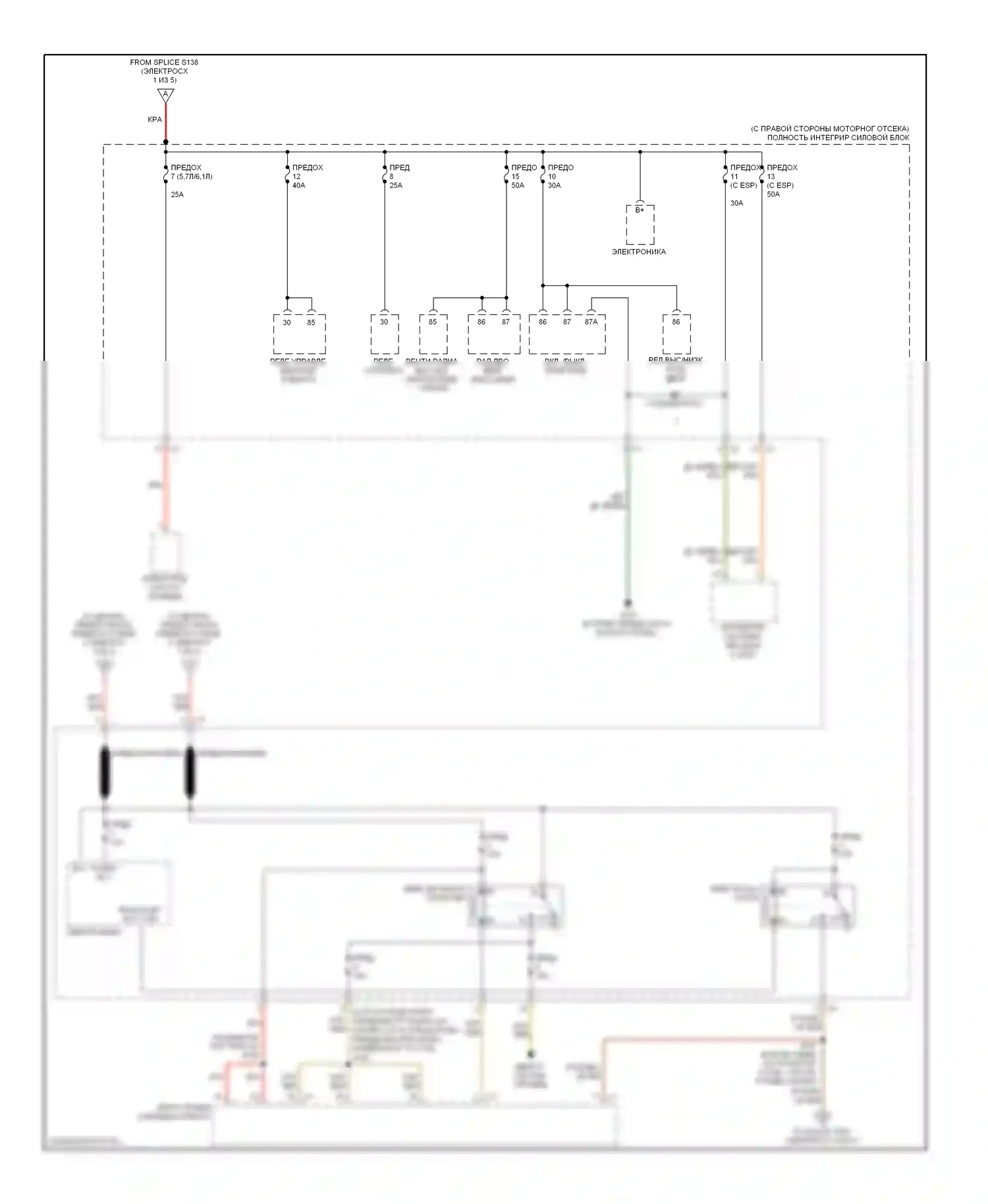 Блок предохранителей и реле — Электросхема блока предохранителей реле — Электросхема блока предохранителей реле (2 из 5). Dodge Charger V (2005-2010)