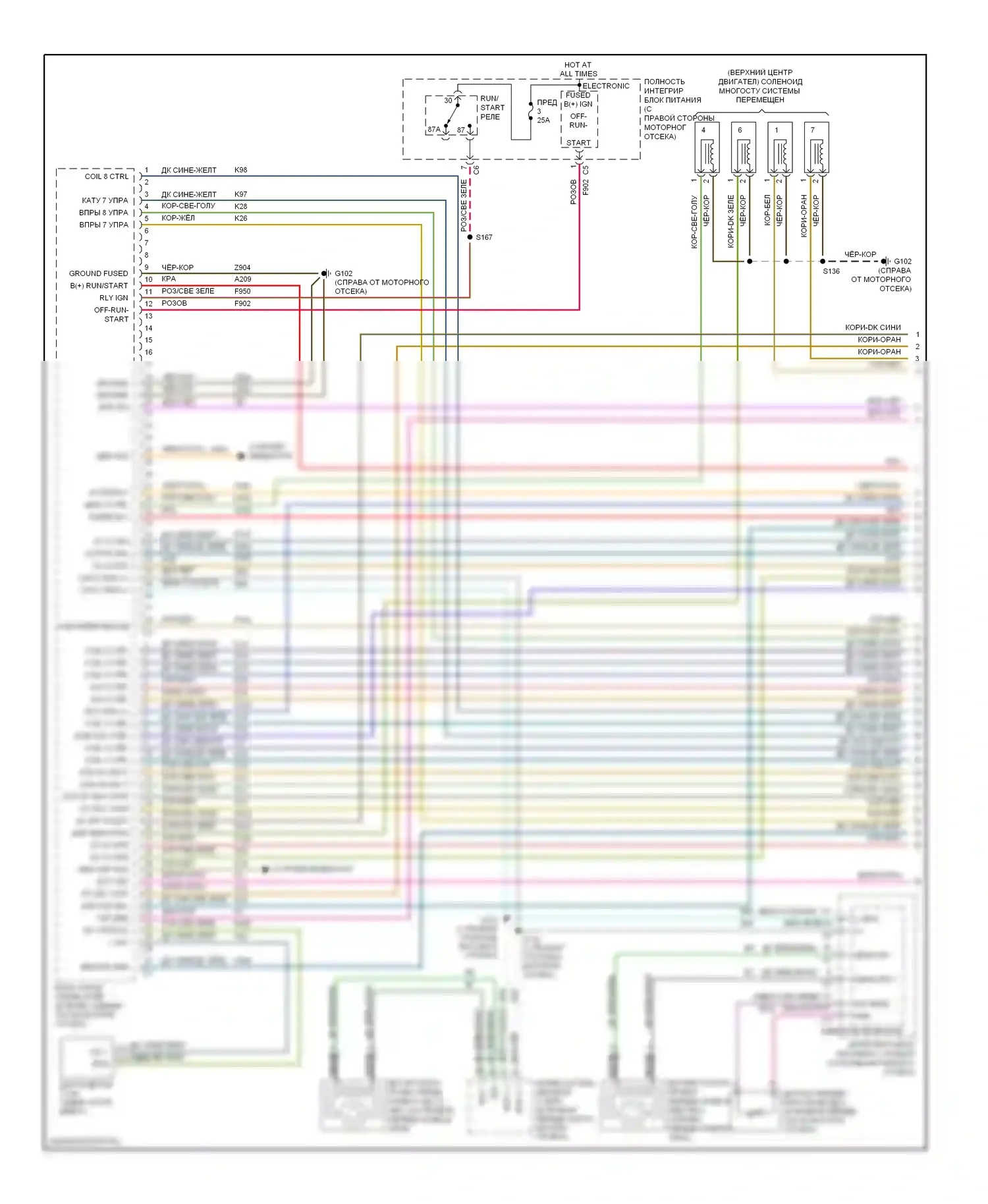Двигатель — Электросхема двигателя 5.7л — Электросхема двигателя 5.7л (1 из 4). Dodge Charger V (2005-2010)