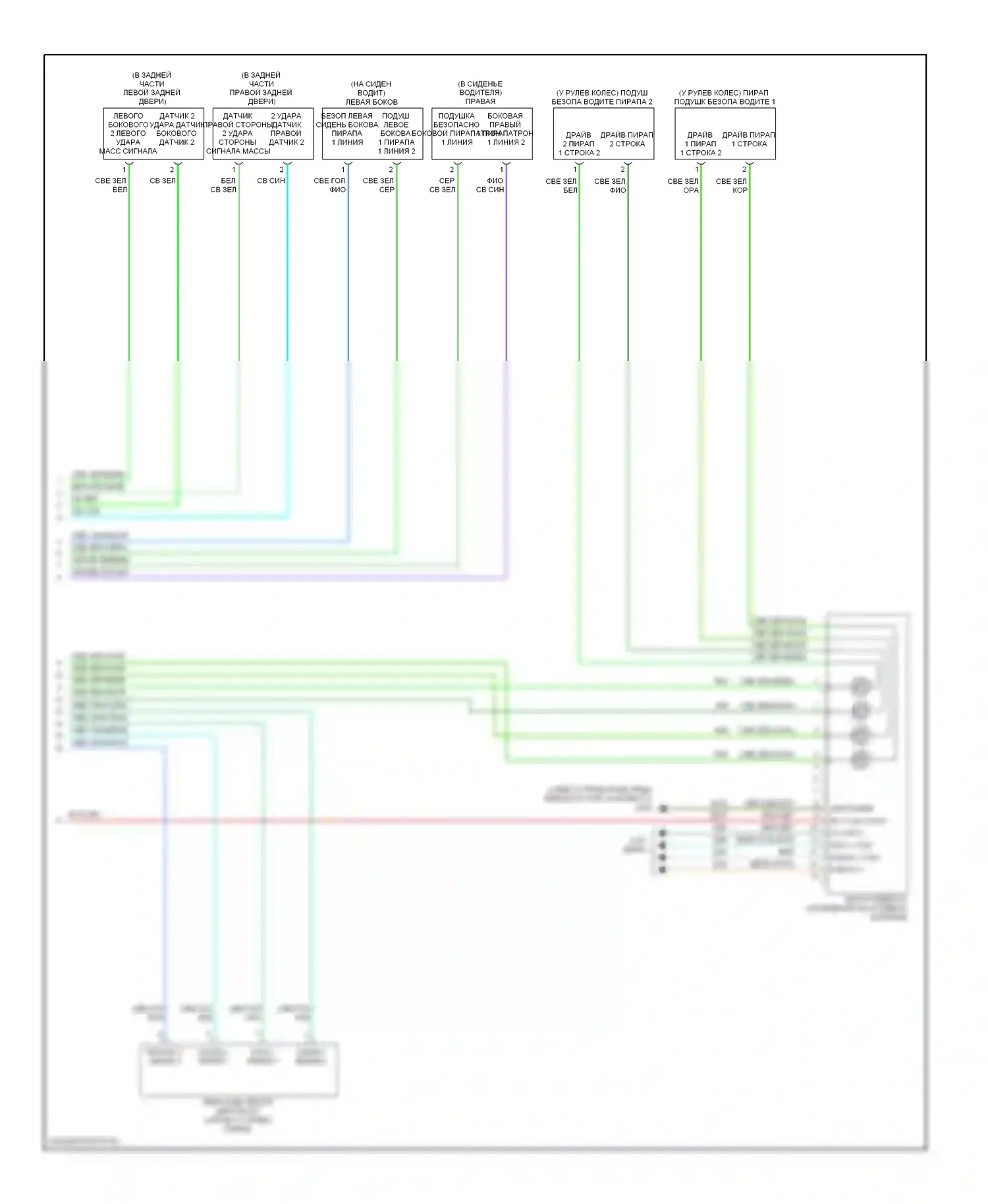 Подушки безопасности — Электросхема подушек безопасности — Электросхема подушек безопасности (2 из 2). Dodge Charger V (2005-2010)