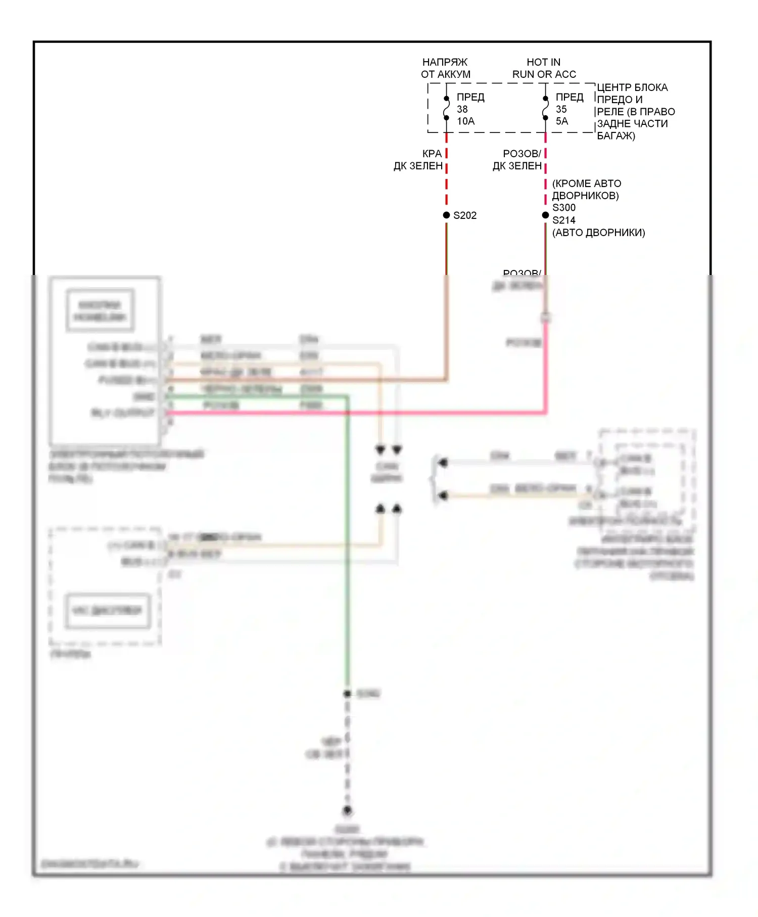 Приборная панель — Электросхема потолочного пульта — Электросхема потолочного пульта. Dodge Charger V (2005-2010)
