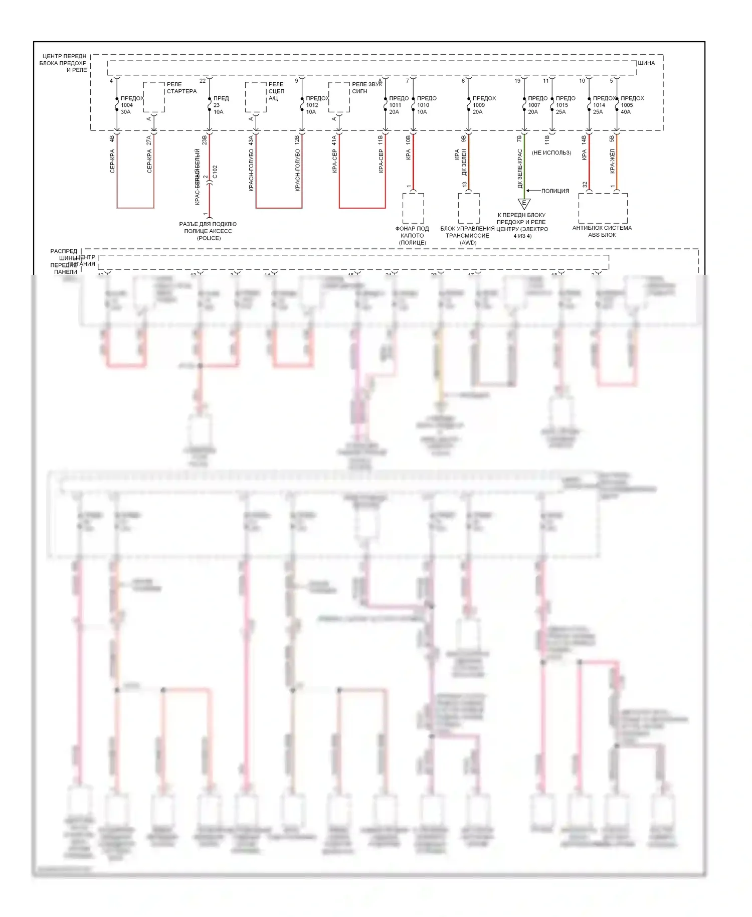 Блок предохранителей и реле — Электросхема блока предохранителей реле — Электросхема блока предохранителей реле (3 из 4). Dodge Charger VI (2010-2014)