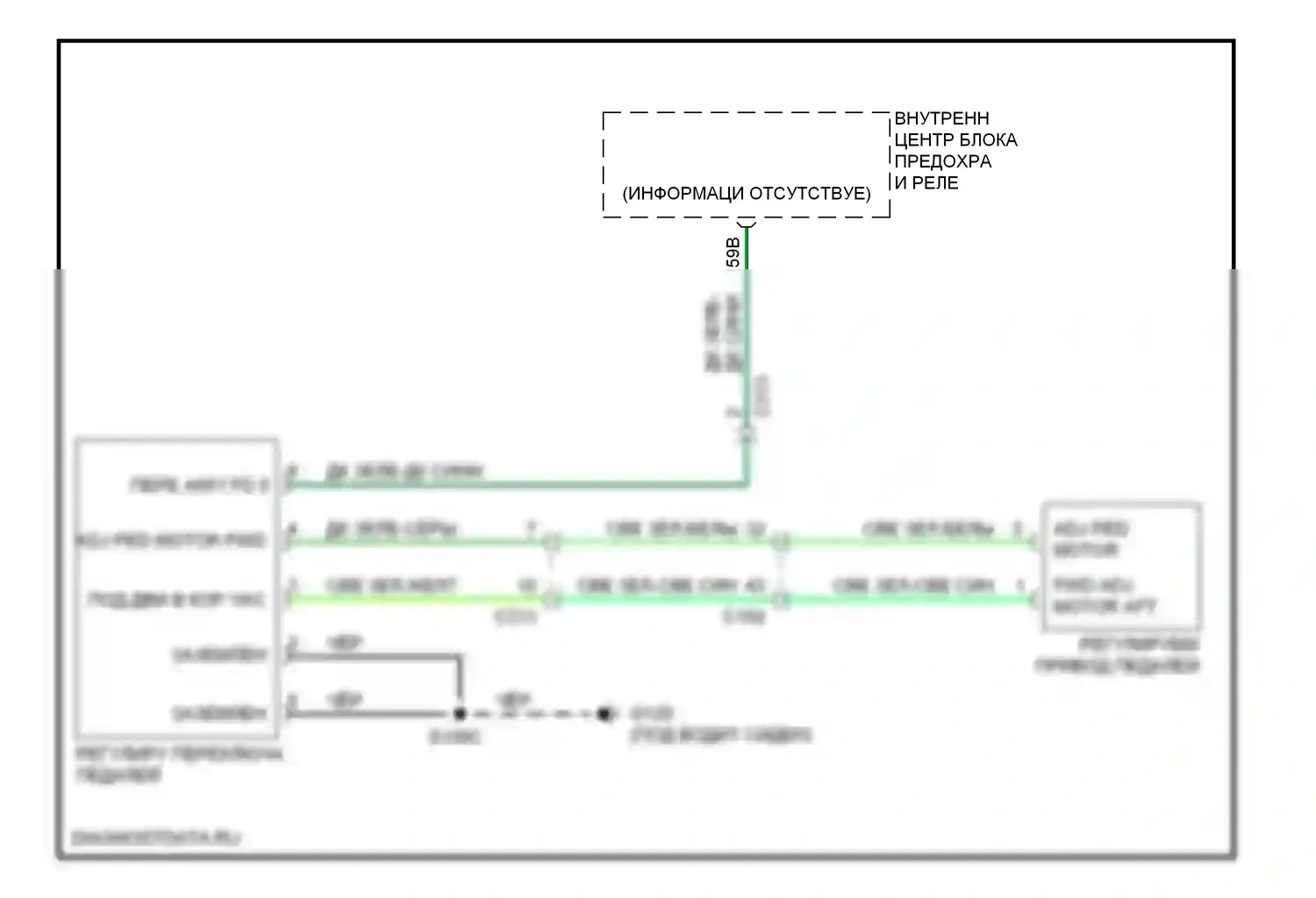 Сиденья — Электросхема регулируемой педали — Электросхема регулируемой педали. Dodge Charger VI (2010-2014)