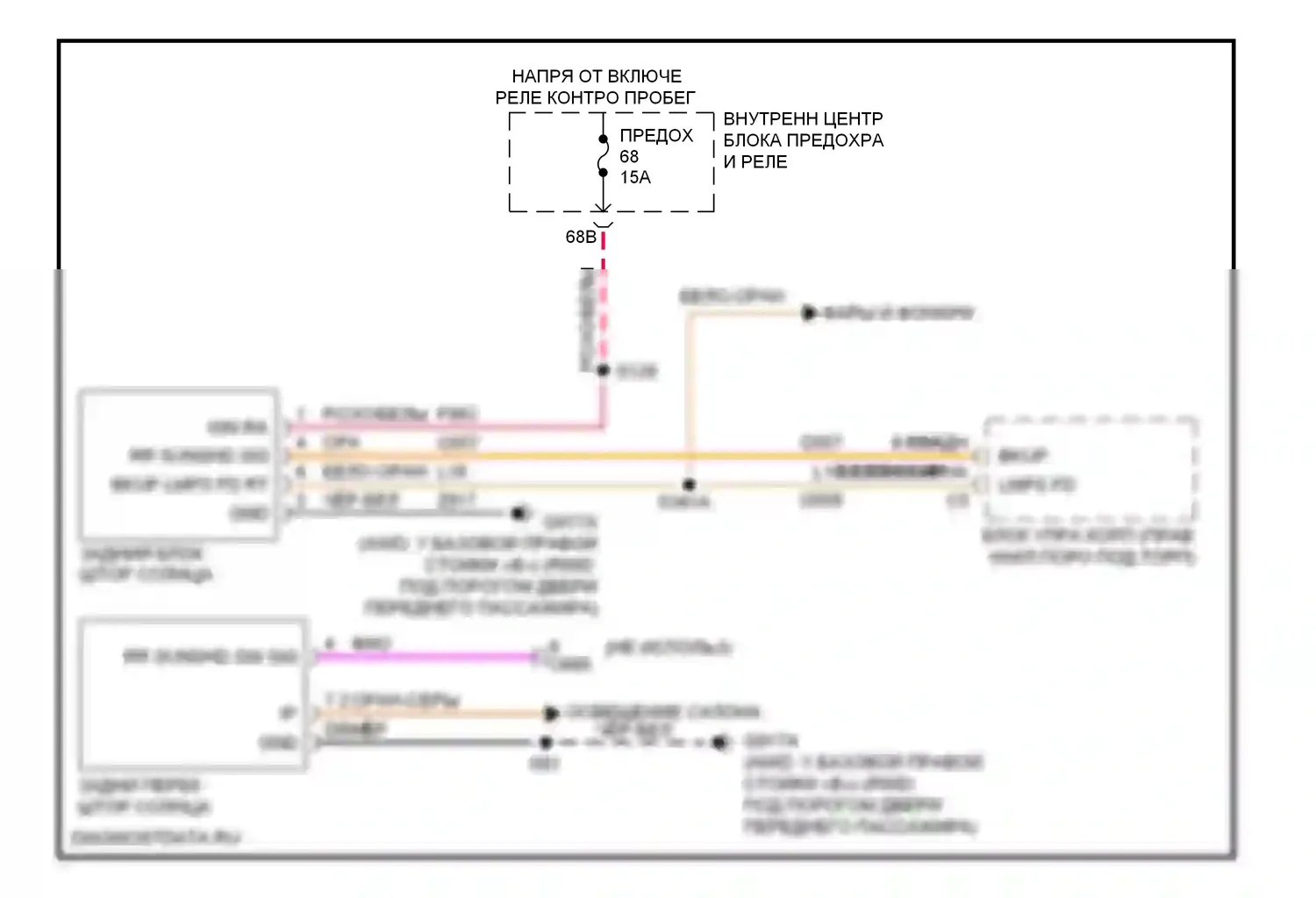Стеклоподъемники — Электросхема солнцезащитного козырька заднего стекла — Электросхема солнцезащитного козырька заднего стекла. Dodge Charger VI (2010-2014)