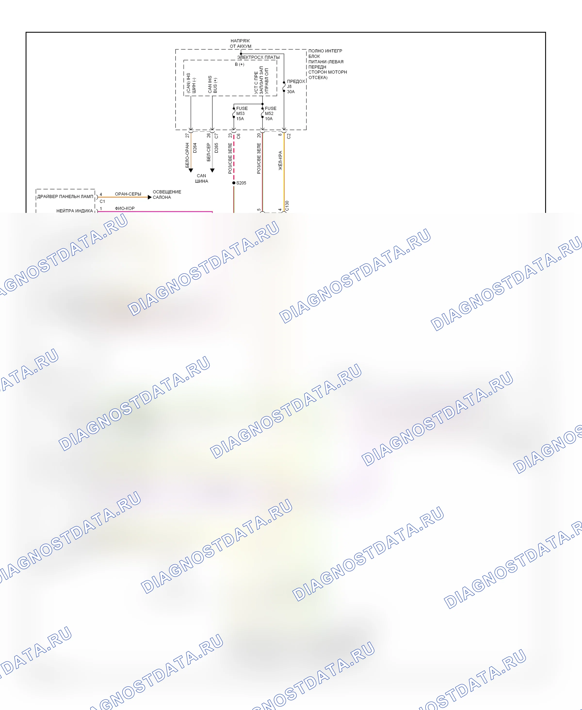 Коробка передач 5.7л — 5.7L, 4WD электросхема — 5.7L, 4WD электросхема. Dodge Pickup R1500  (1997-2012)