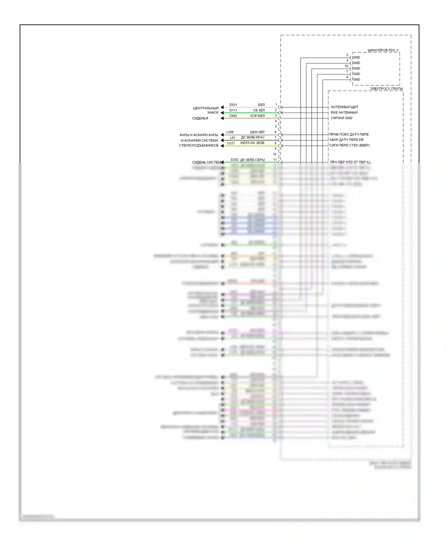 Блоки управления кузовом — Электросхема управления кузовом — Электросхема управления кузовом (4 из 4). FIAT 500 II (2007-2015)