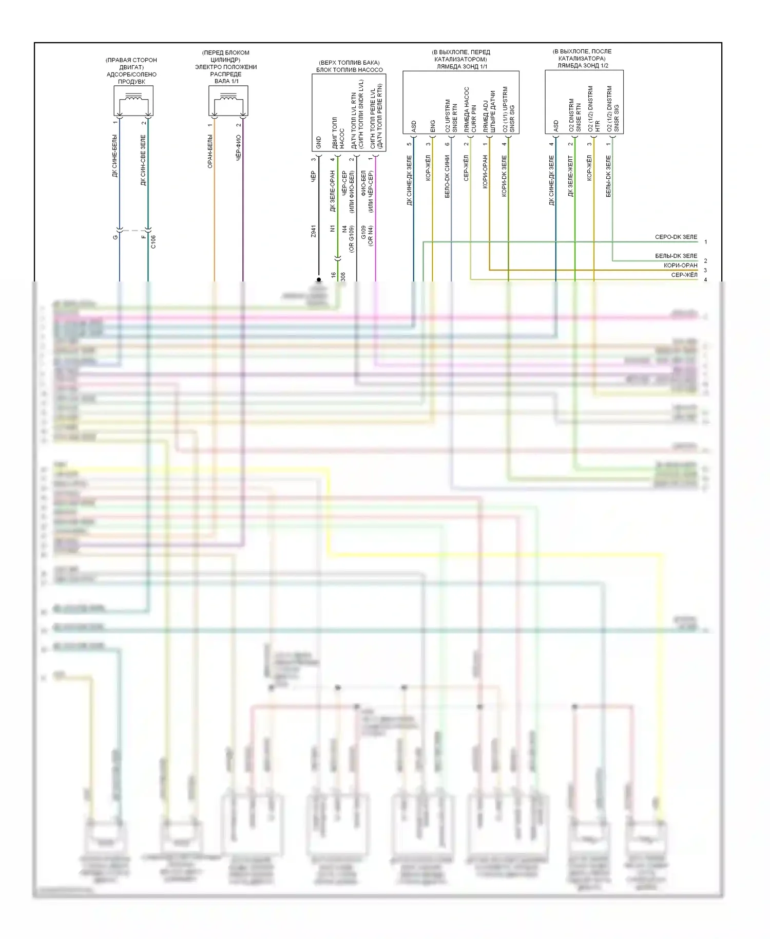 Двигатель — Электросхема двигателя 1.4л турбо — Электросхема двигателя 1.4л турбо (4 из 5). FIAT 500 II (2007-2015)