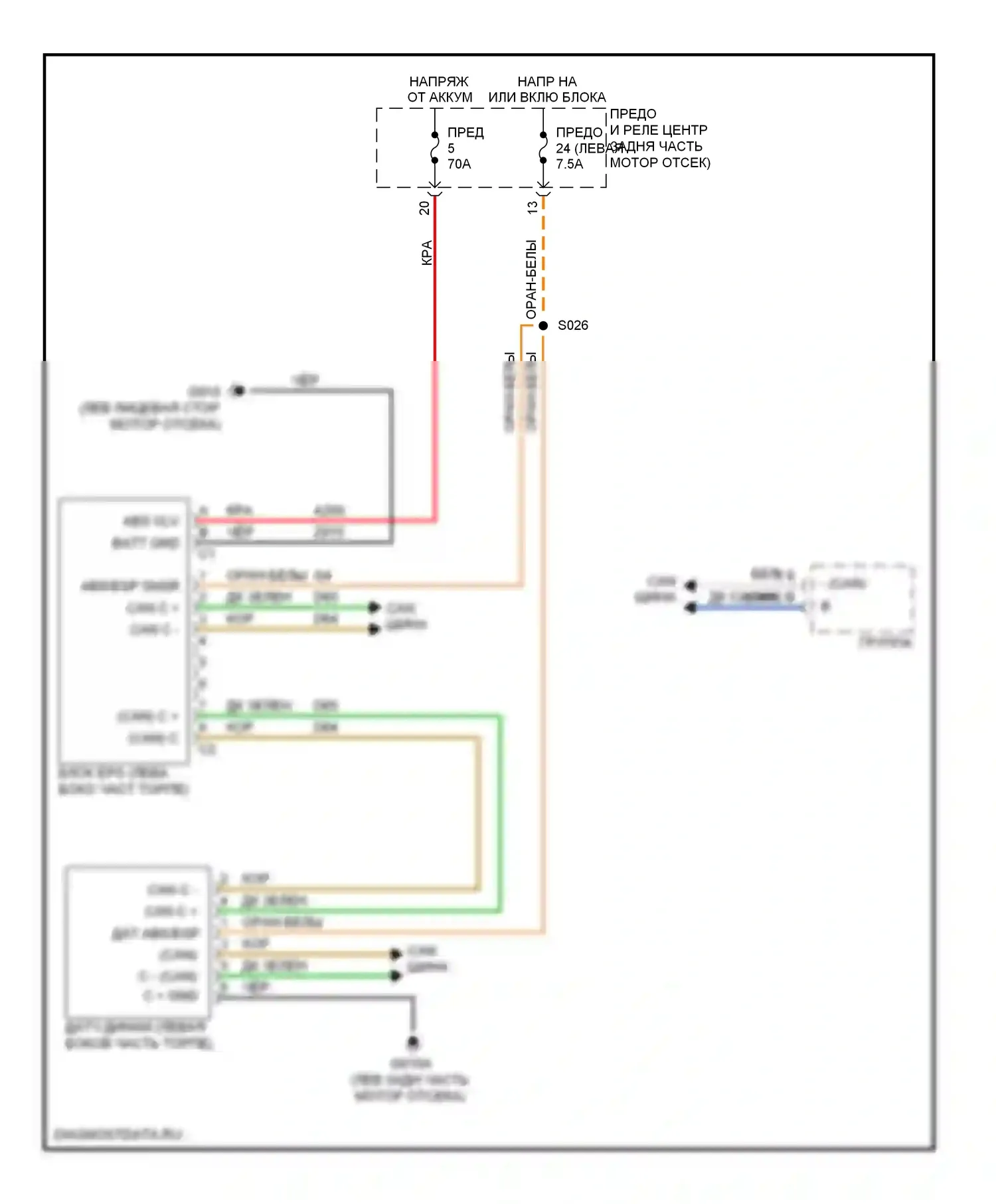 Электроусилитель руля — Электросхема электроусилителя руля — Электросхема электроусилителя руля. FIAT 500 II (2007-2015)