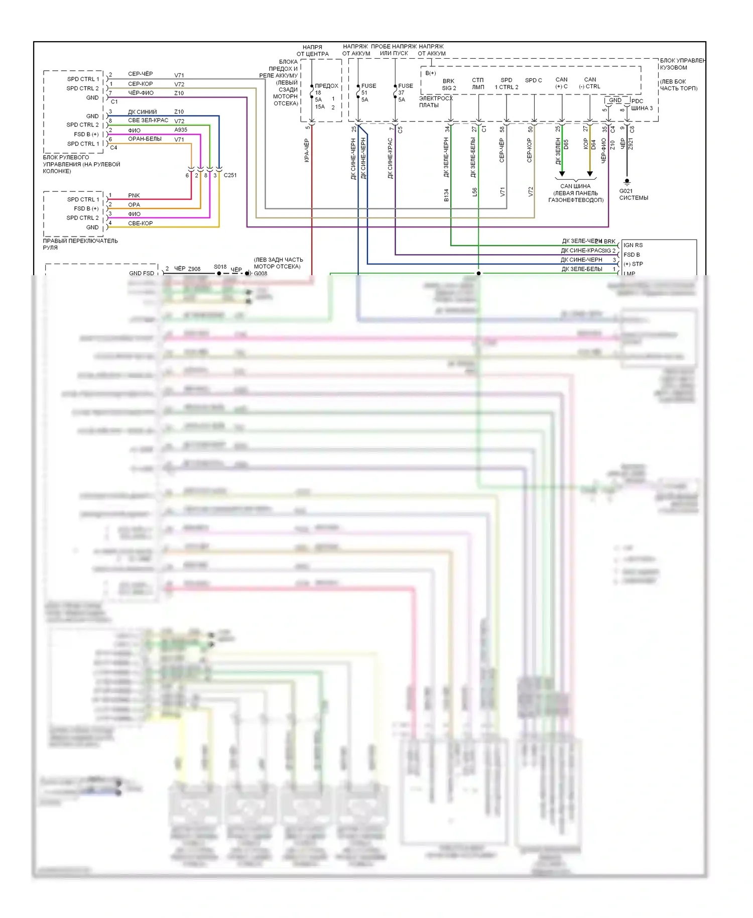 Круиз-контроль — Электросхема круиз-контроля — Электросхема круиз-контроля. FIAT 500 II (2007-2015)