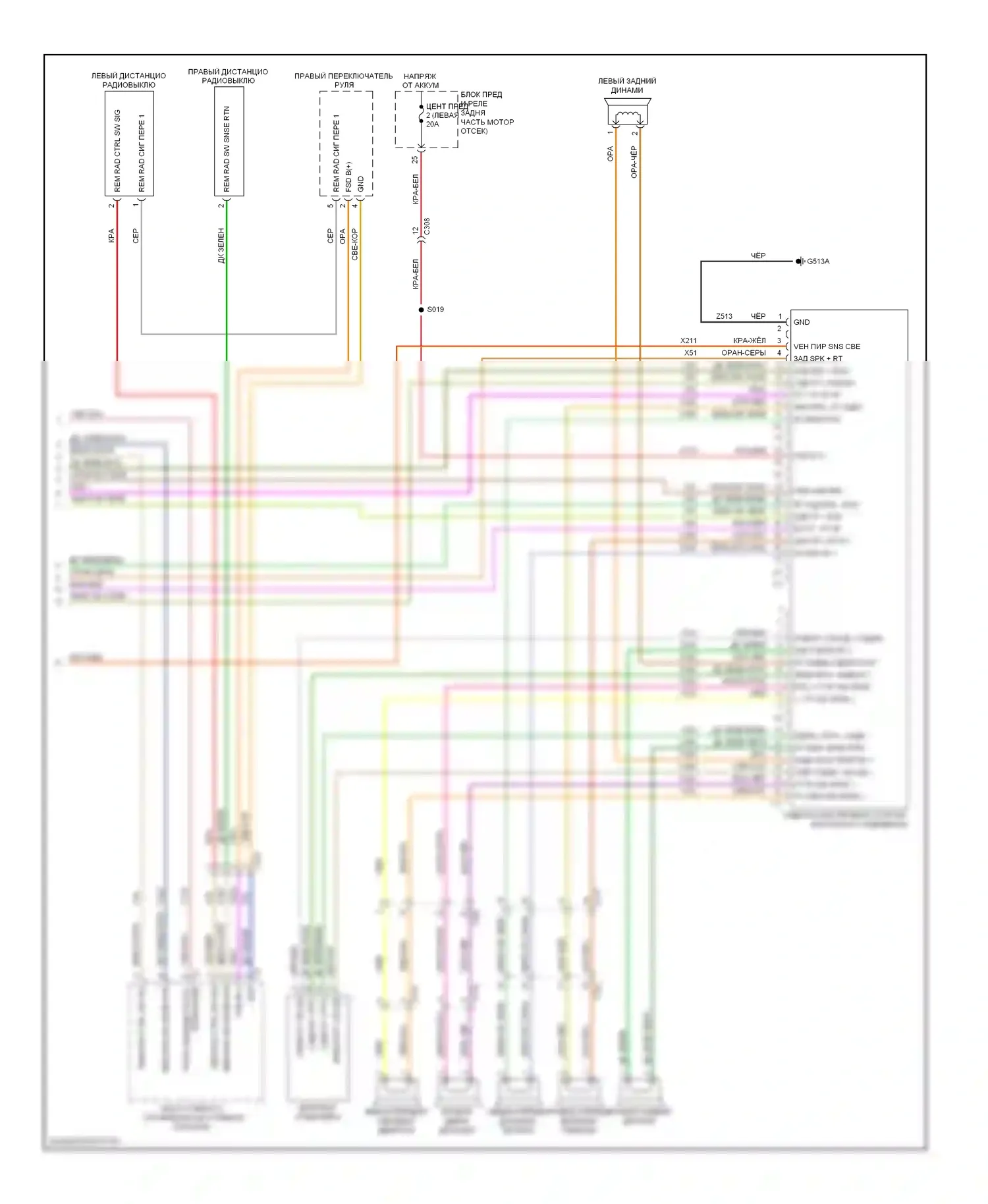 Магнитола — Электросхема магнитолы — Электросхема магнитолы (3 из 3). FIAT 500 II (2007-2015)