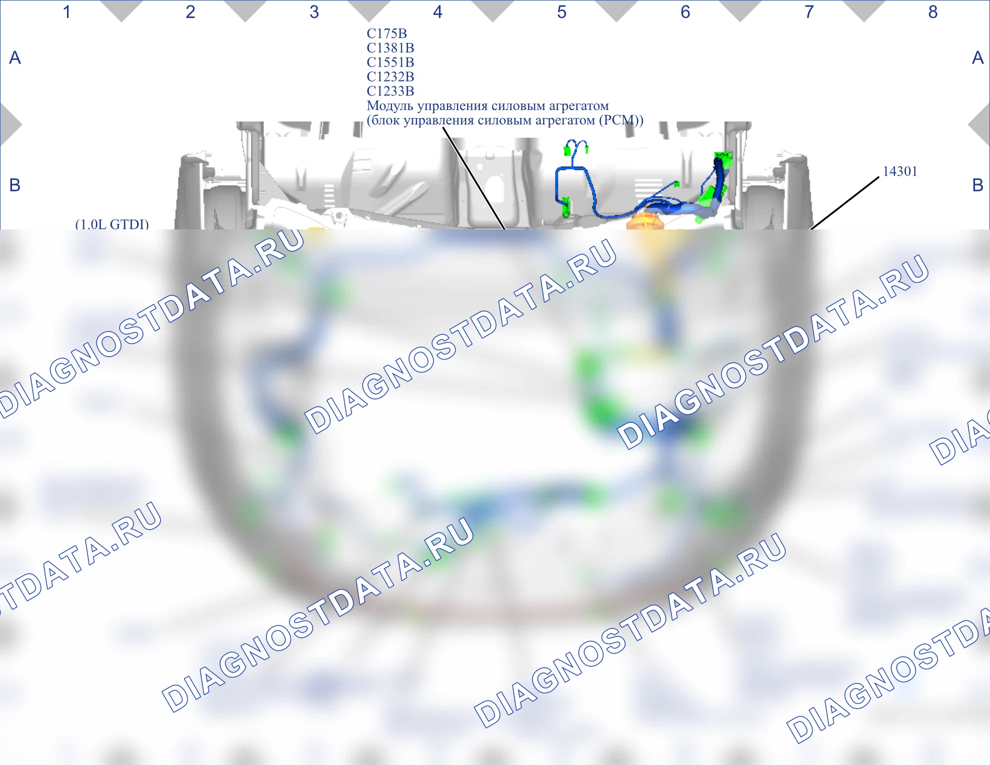Расположение компонентов — Карта 02 — Карта 02. Ford B-MAX I (2012-2018)