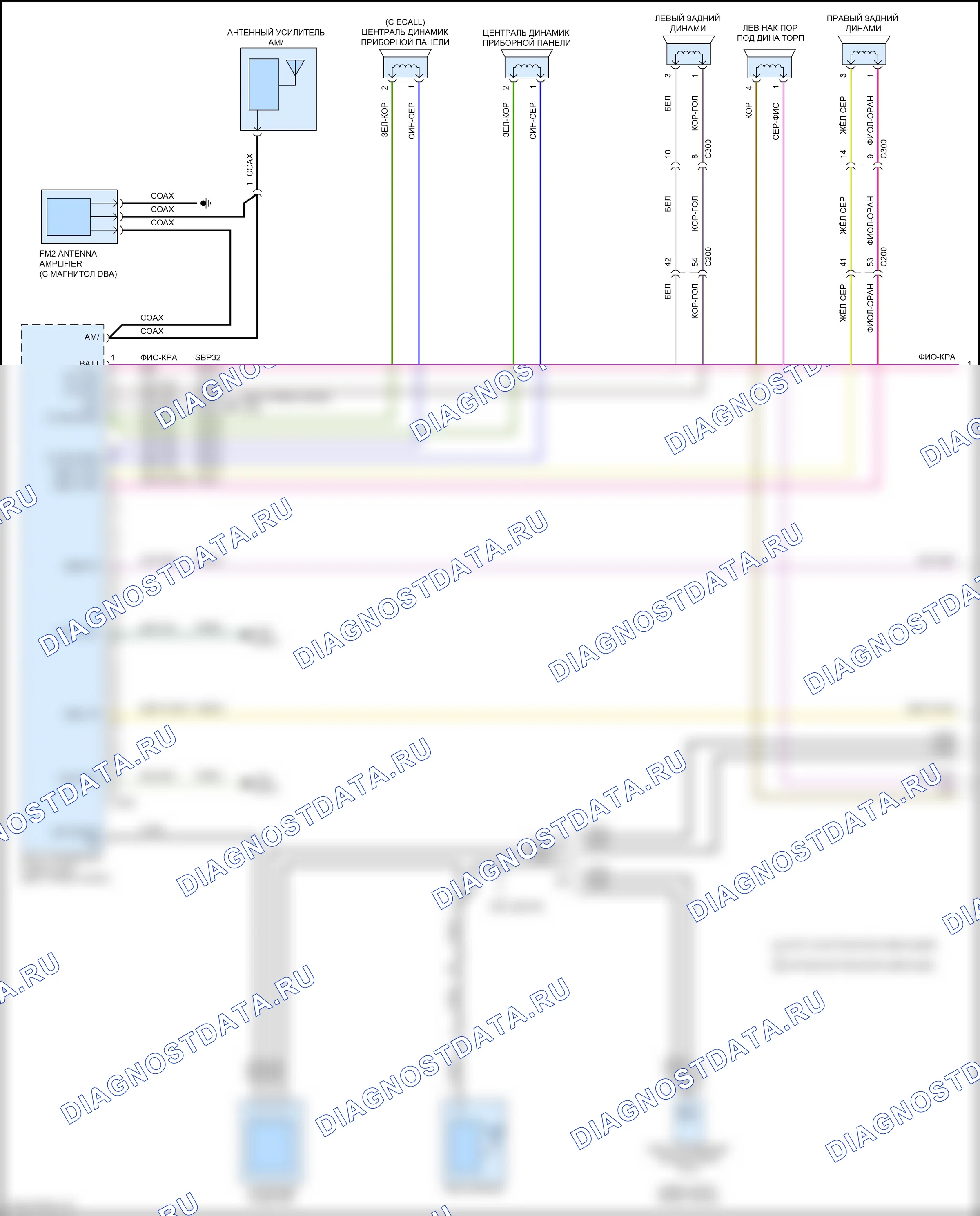 Системы помощи водителю — Электросхема навигации, 10 динамиков — Электросхема навигации, 10 динамиков (1 из 4). Ford Bronco VI (2020-2024)