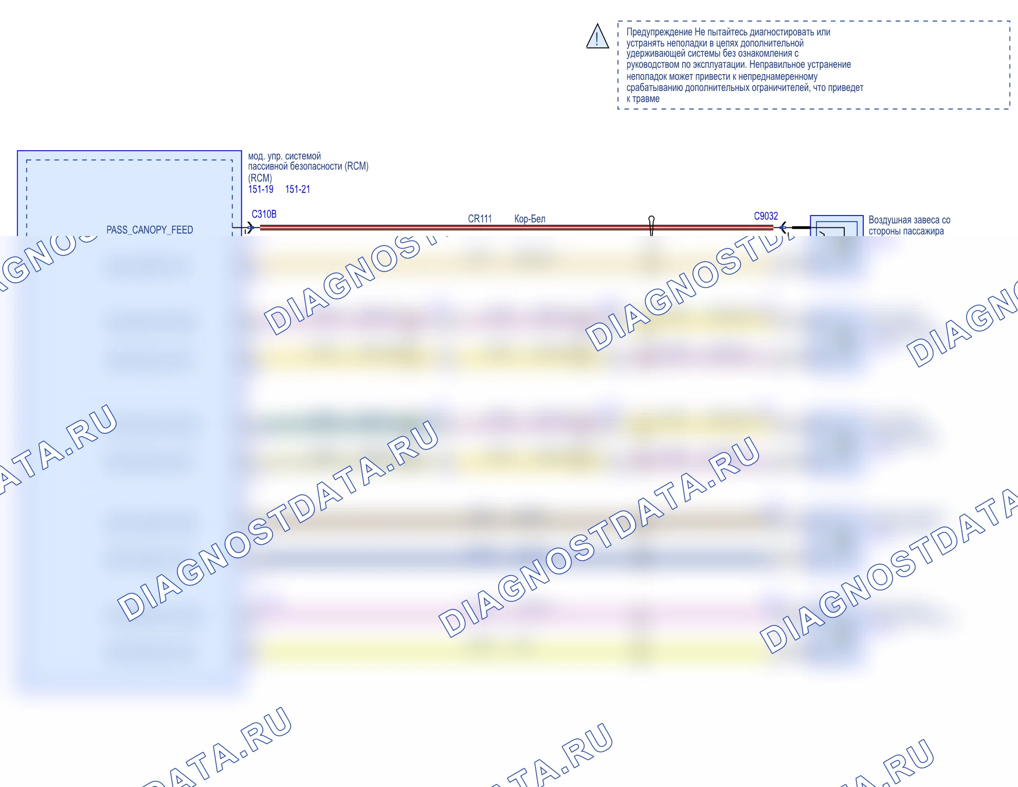 Система пассивной безопасности (SRS) — Система пассивной безопасности (SRS), Схема 6 из 7. Ford Escape III рестайлинг (2015-2019)