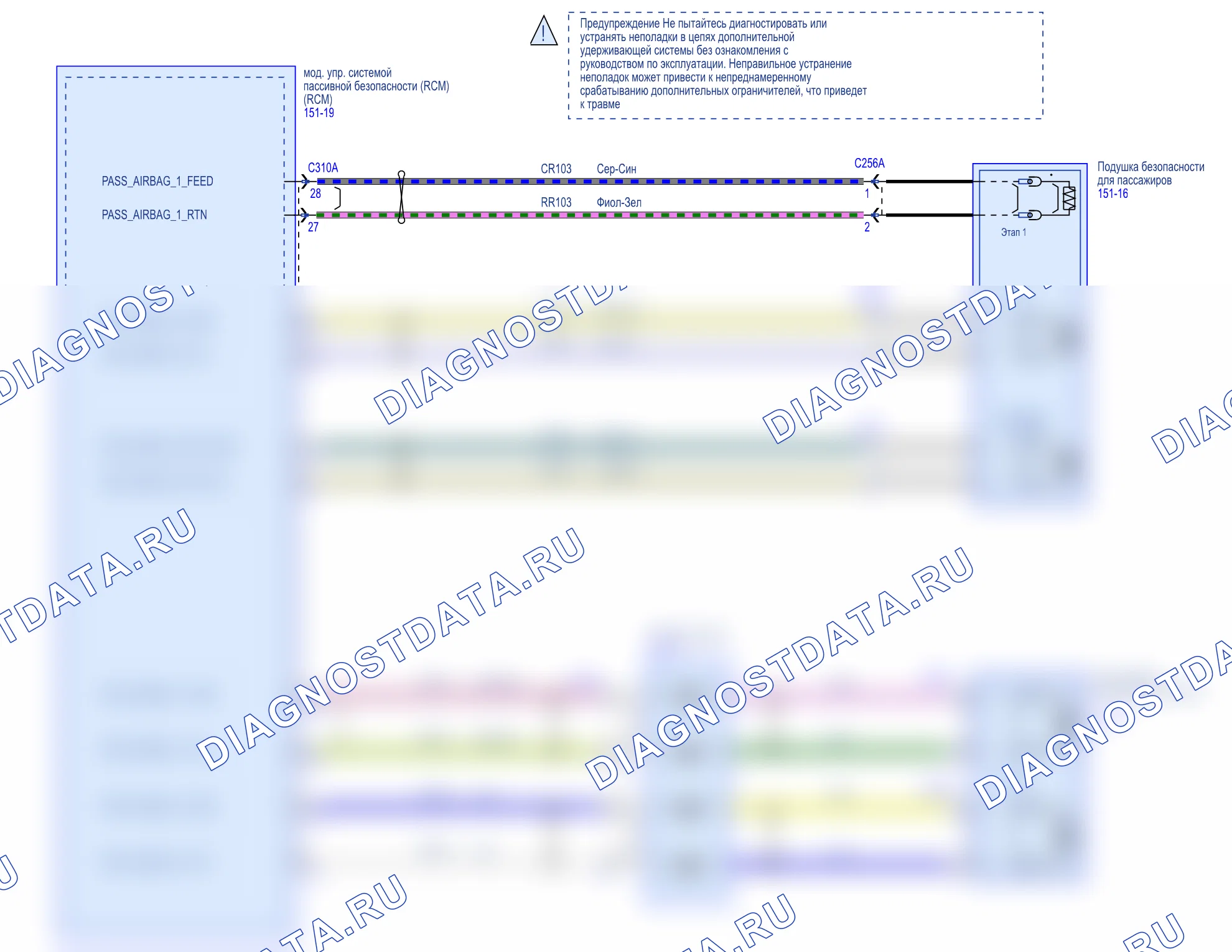 Система пассивной безопасности (SRS) — Система пассивной безопасности (SRS), Схема 7 из 7. Ford Escape III рестайлинг (2015-2019)