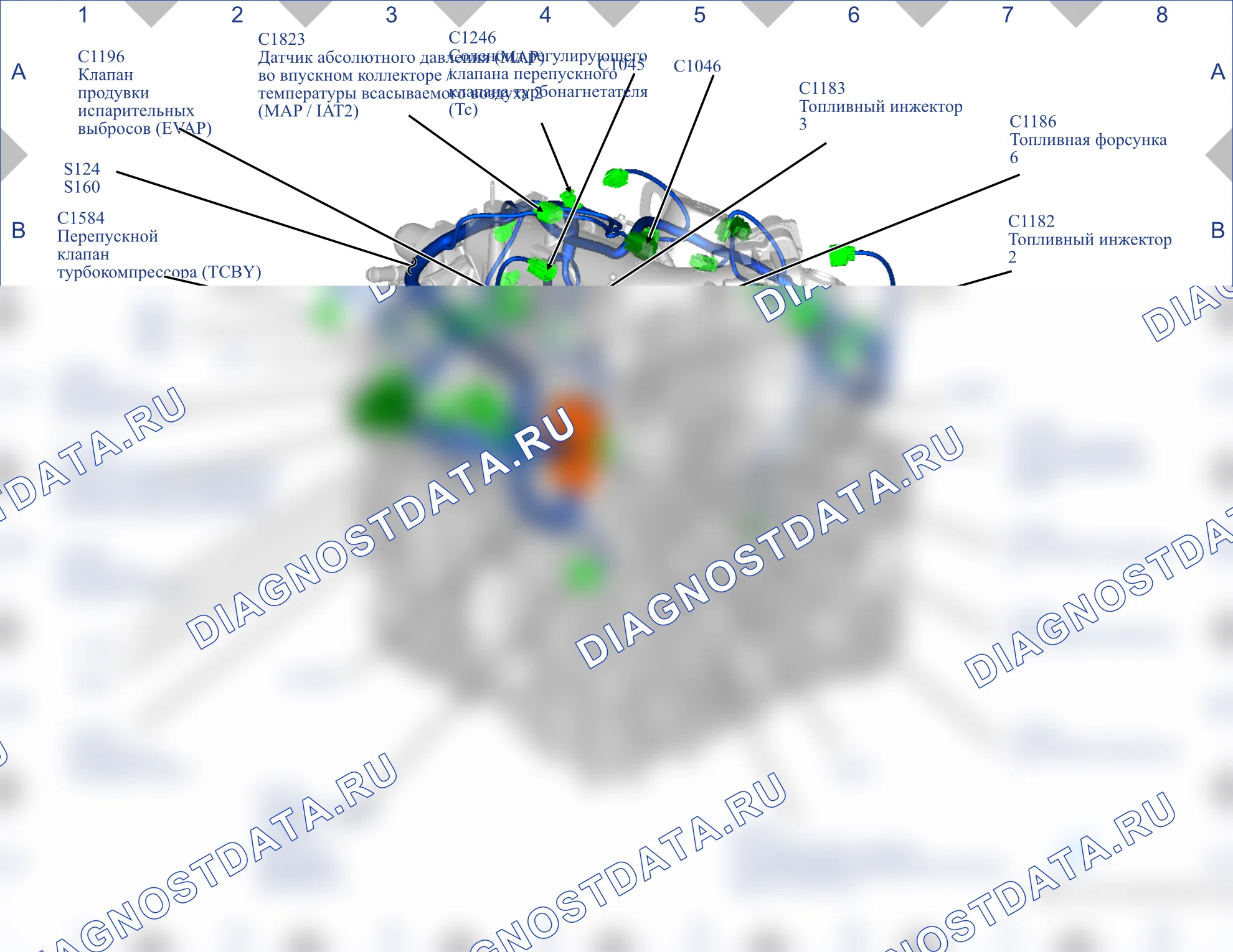 Расположение компонентов — Карта 06 — Карта 06. Ford Flex I (2008-2019)