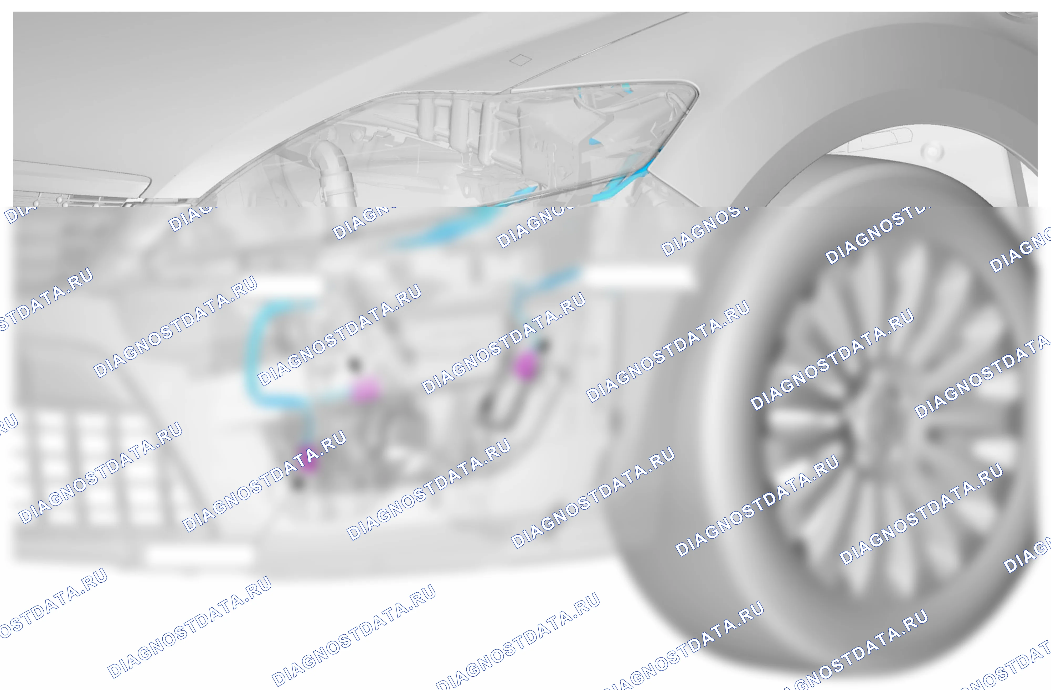 Расположение компонентов — Карта — Бачок омывателя — Карта — Бачок омывателя. Ford Mondeo IV (2006-2010)