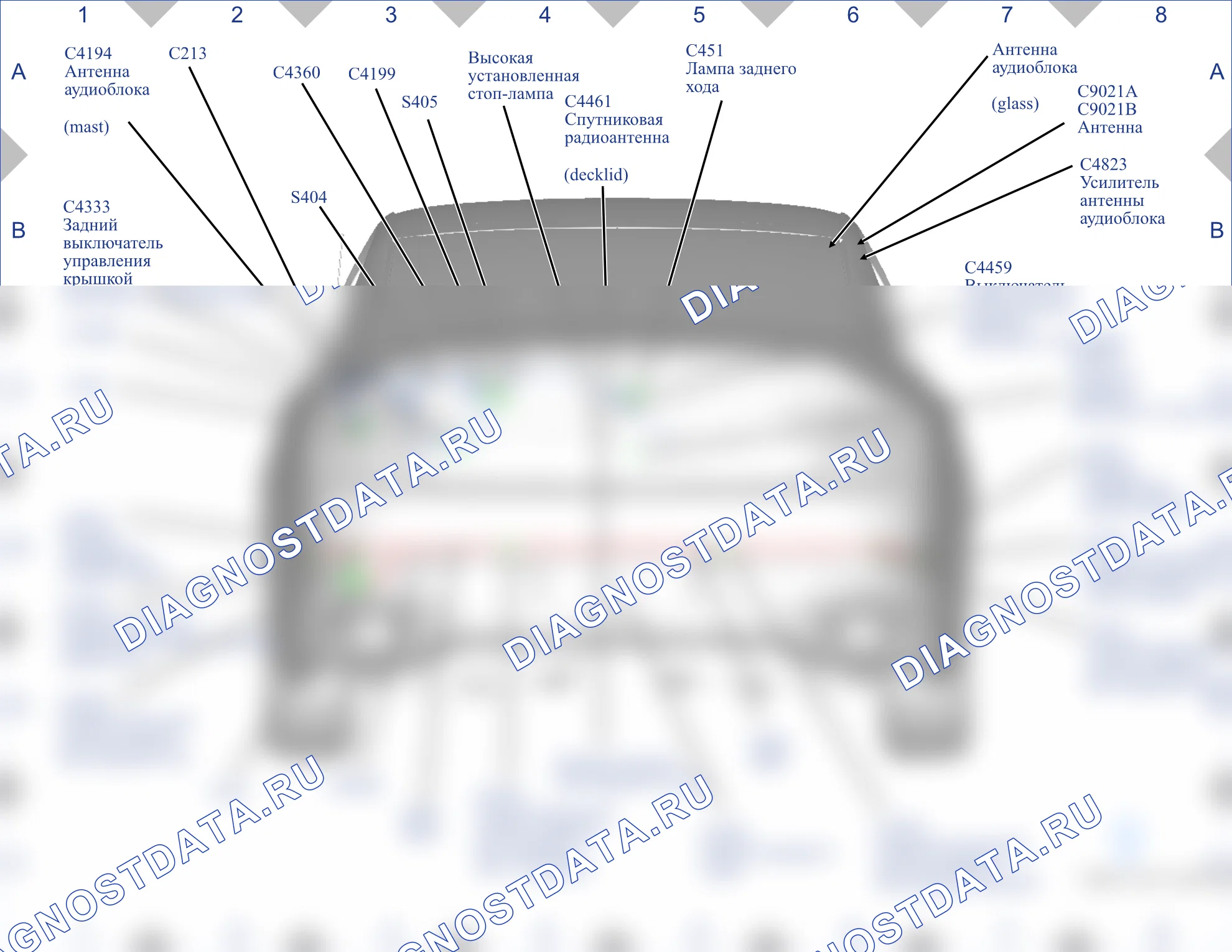 Расположение разъёмов — Карта разъёмов 59 — Карта разъёмов 59. Ford Mondeo V (2014-2019)