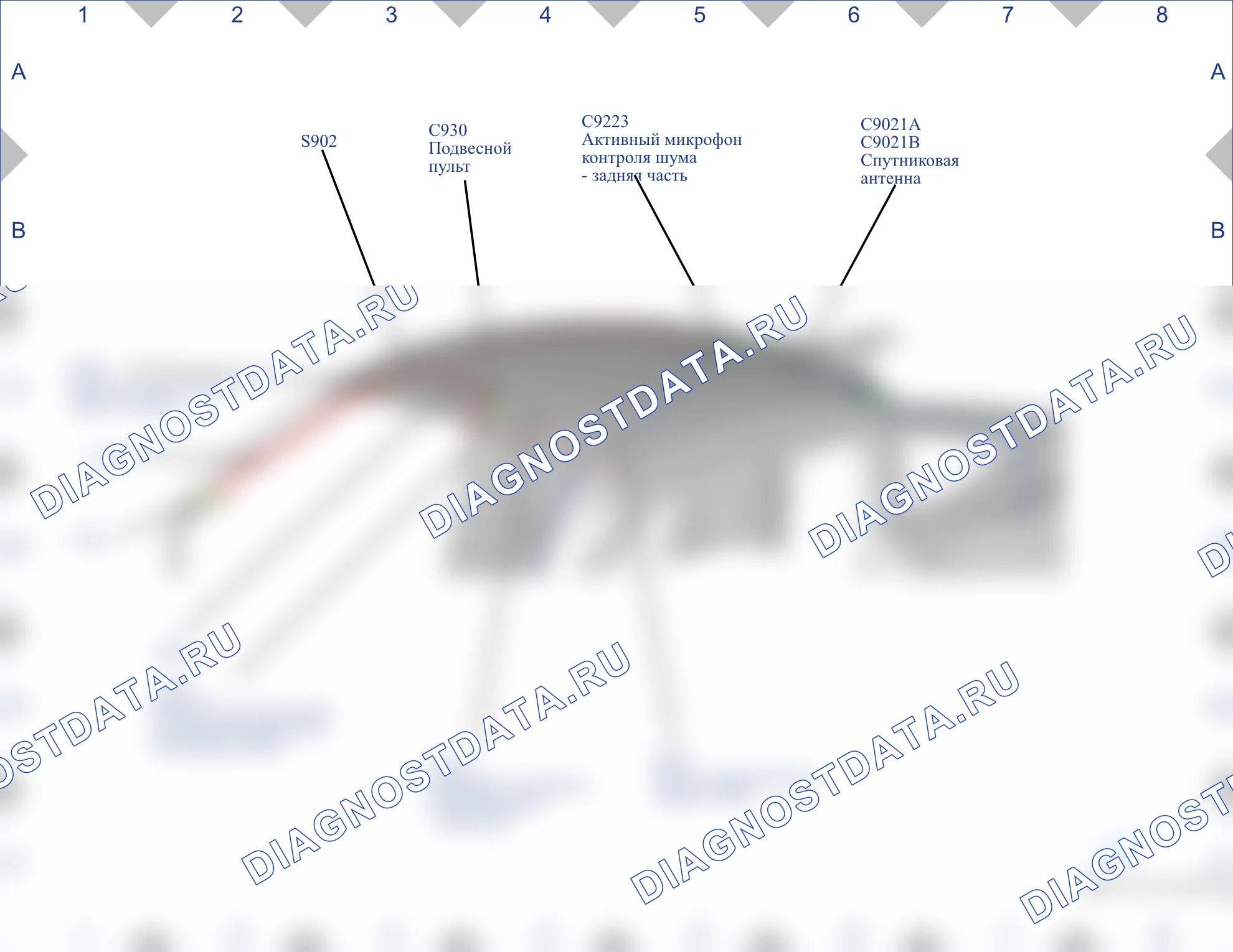Расположение компонентов — Карта 36 — Карта 36. Ford Mustang VI (2014-2017)