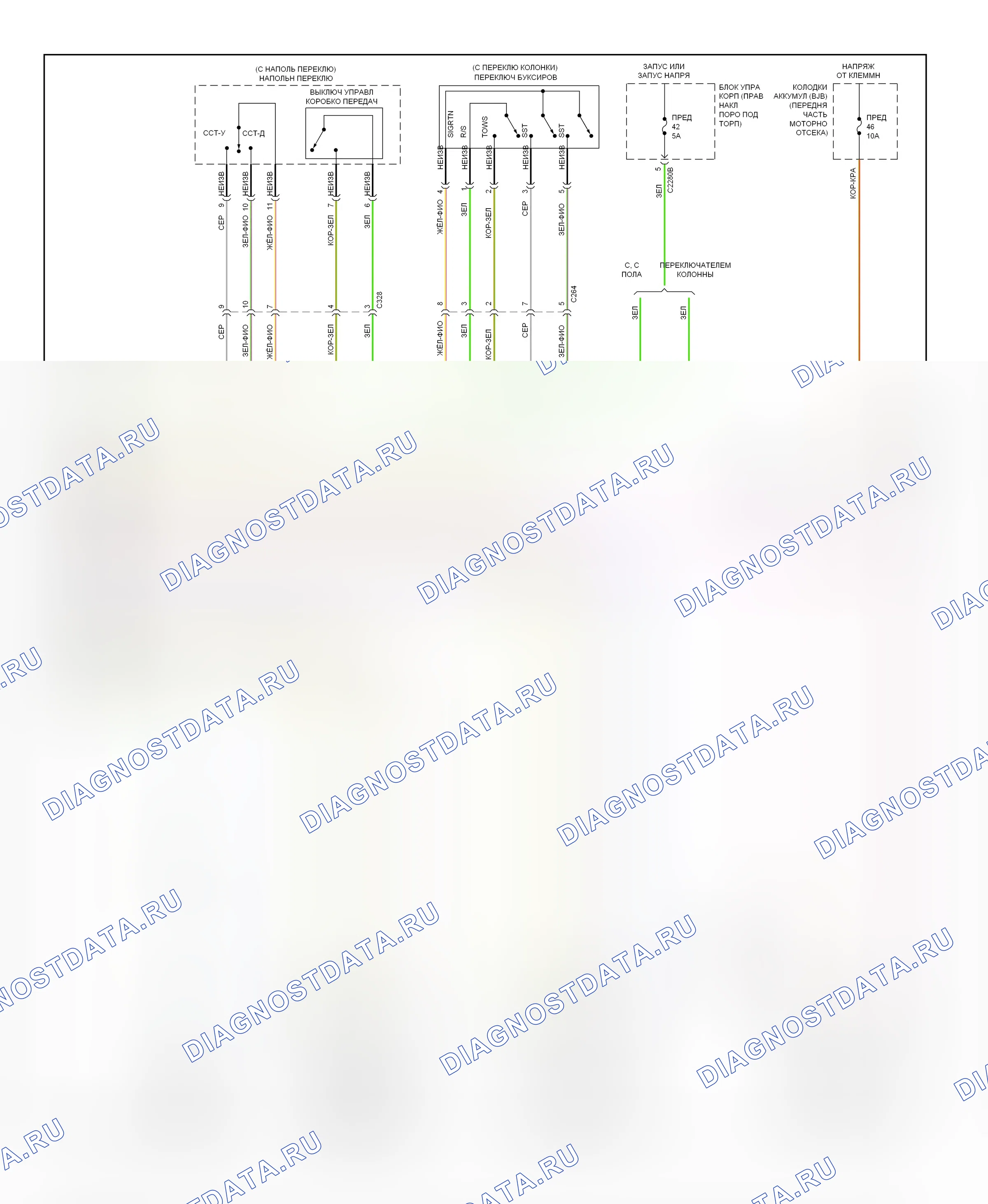 КОРОБКА ПЕРЕДАЧ 6.2L — 6.2L, Схема соединений A/T — 6.2L, Схема соединений A/T (2 из 2). Ford Pickup F150  (1996-2012)