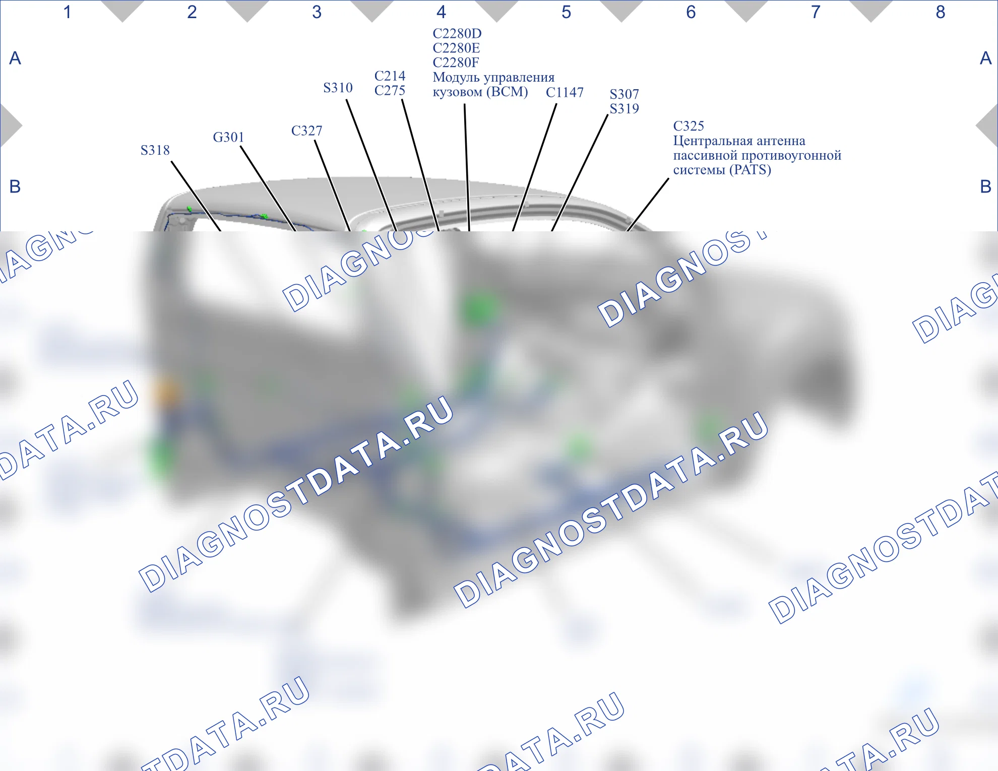 Соединительные узлы — Карта соединений 19 — Карта соединений 19. Ford Ranger T6 (2011-2015)